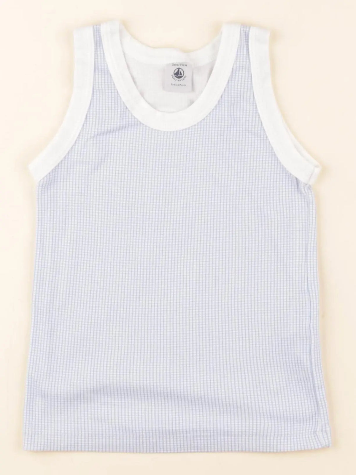Petit Bateau - maillot de corps bleu - 3 ans