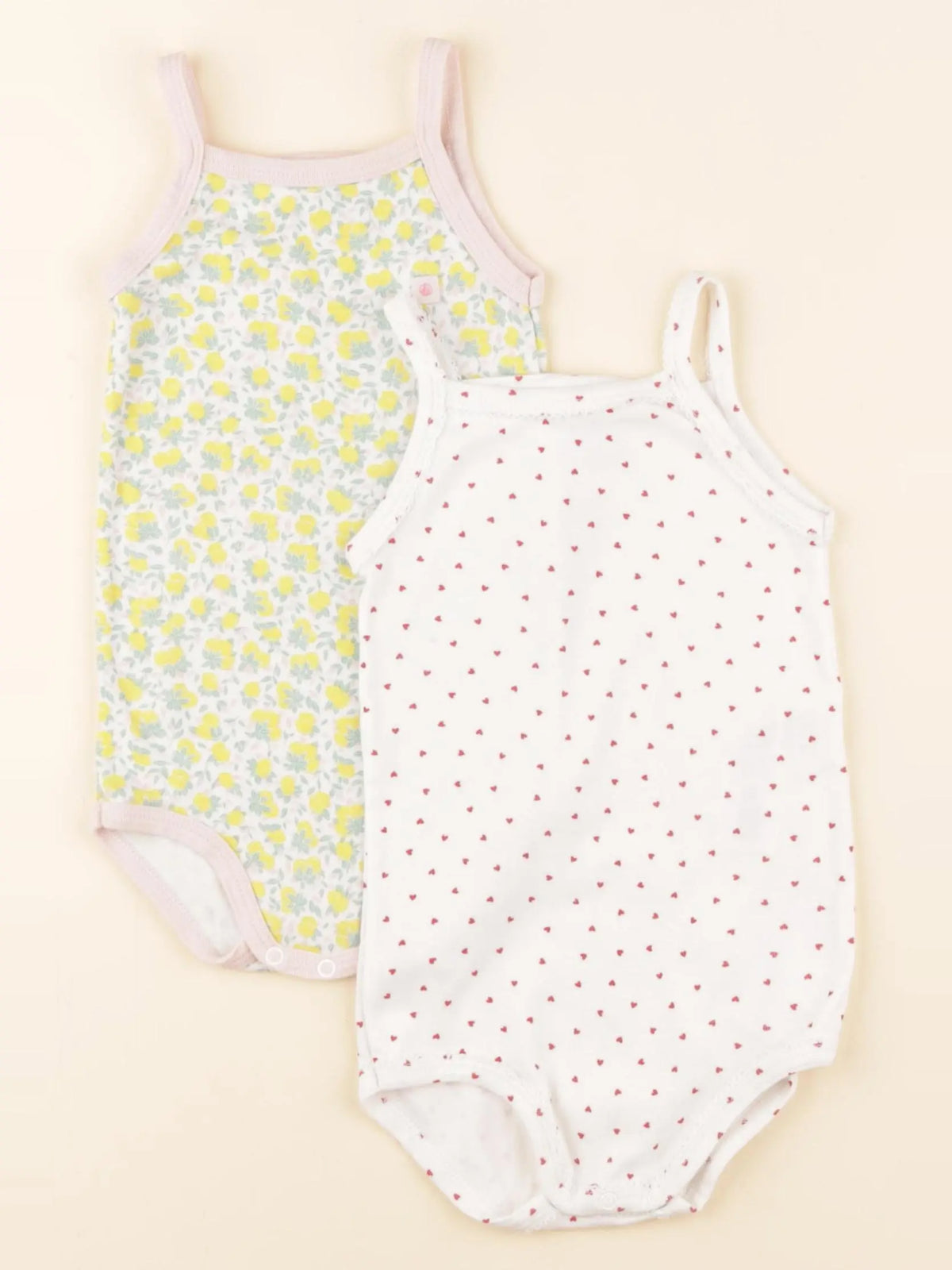 Petit Bateau - lot de 2 bodies en coton multicolore - 18 mois