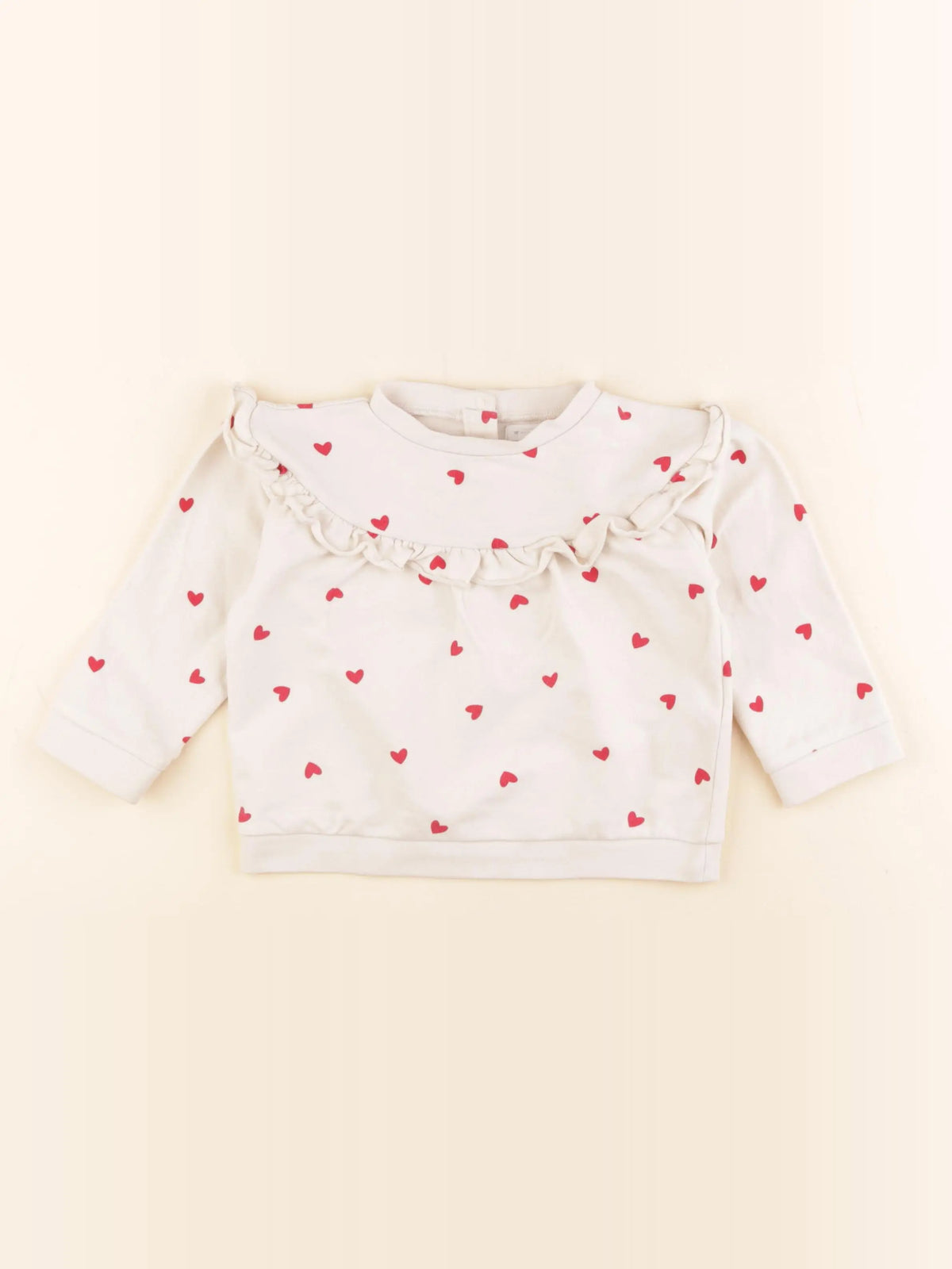 Vertbaudet - sweat beige - 24 mois