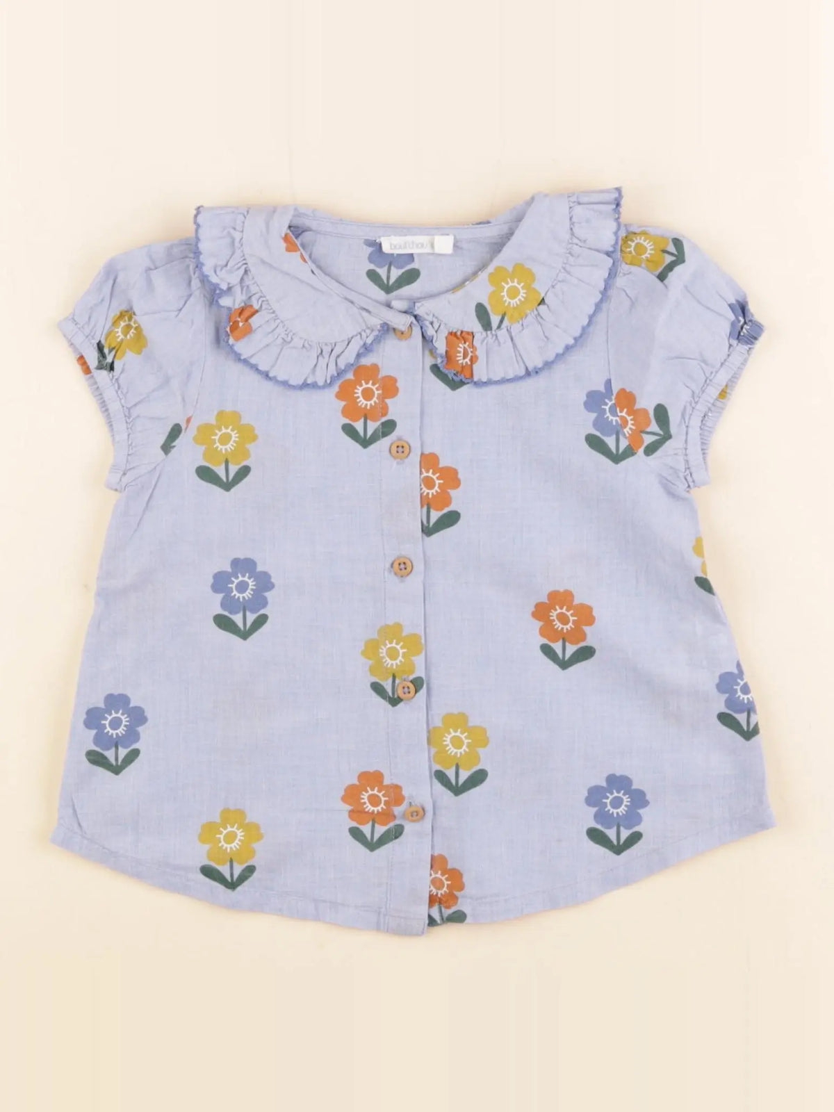 Boutchou - blouse bleu - 18 mois