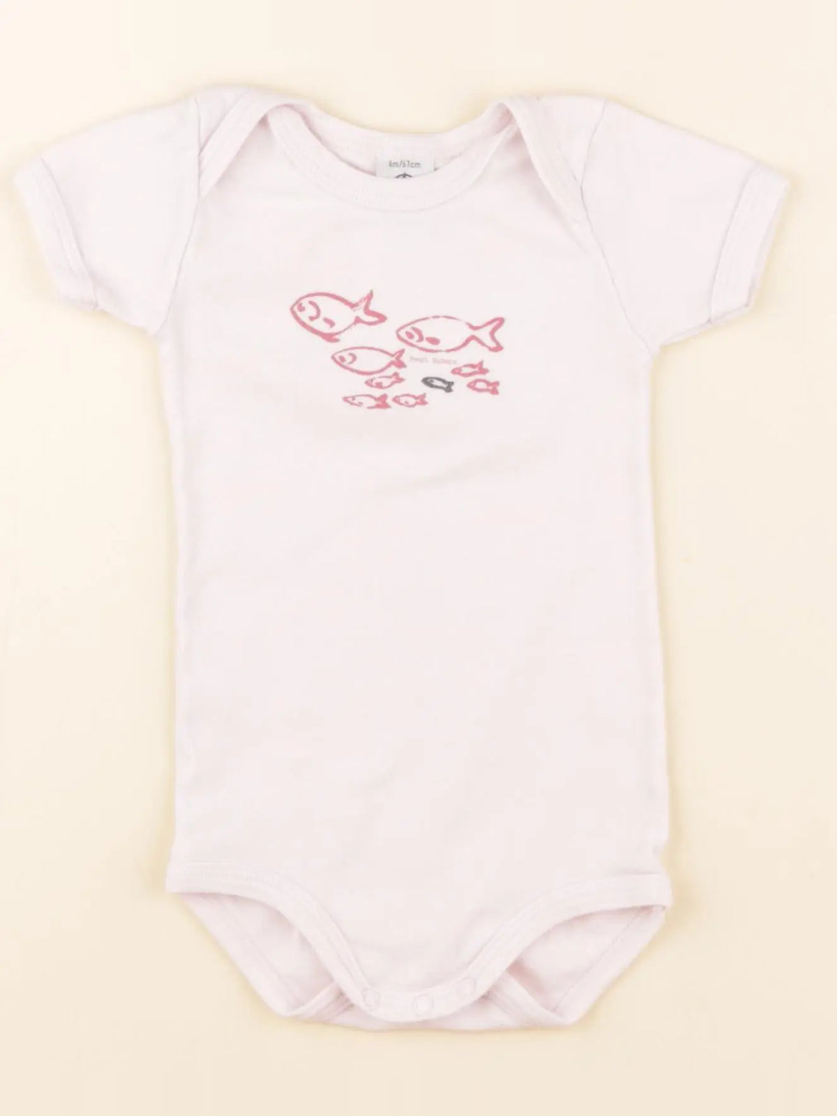 Petit Bateau - body rose - 6 mois