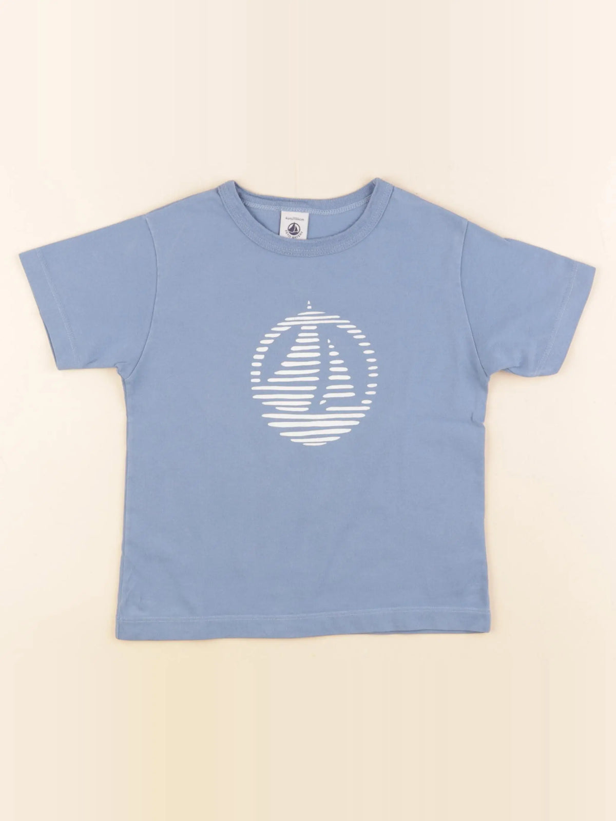 Petit Bateau - tee-shirt bleu - 4 ans