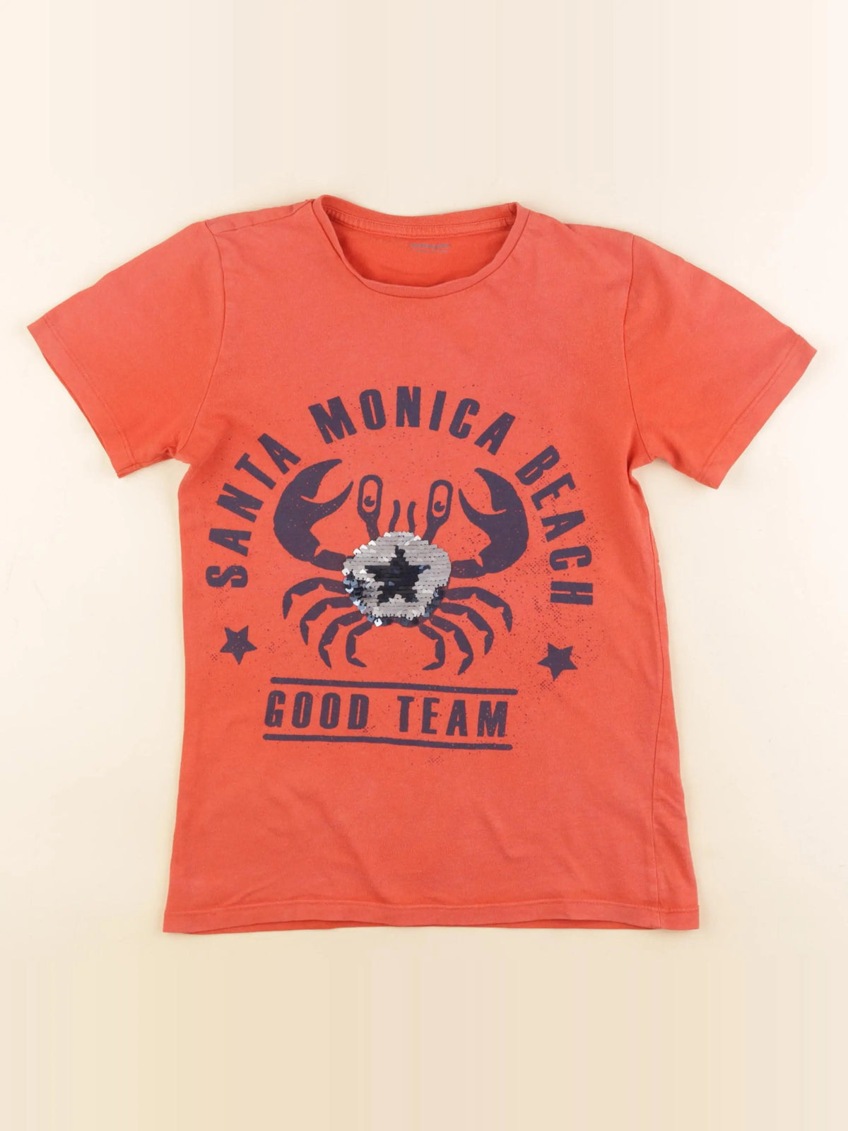 Vertbaudet - tee-shirt orange - 10 ans