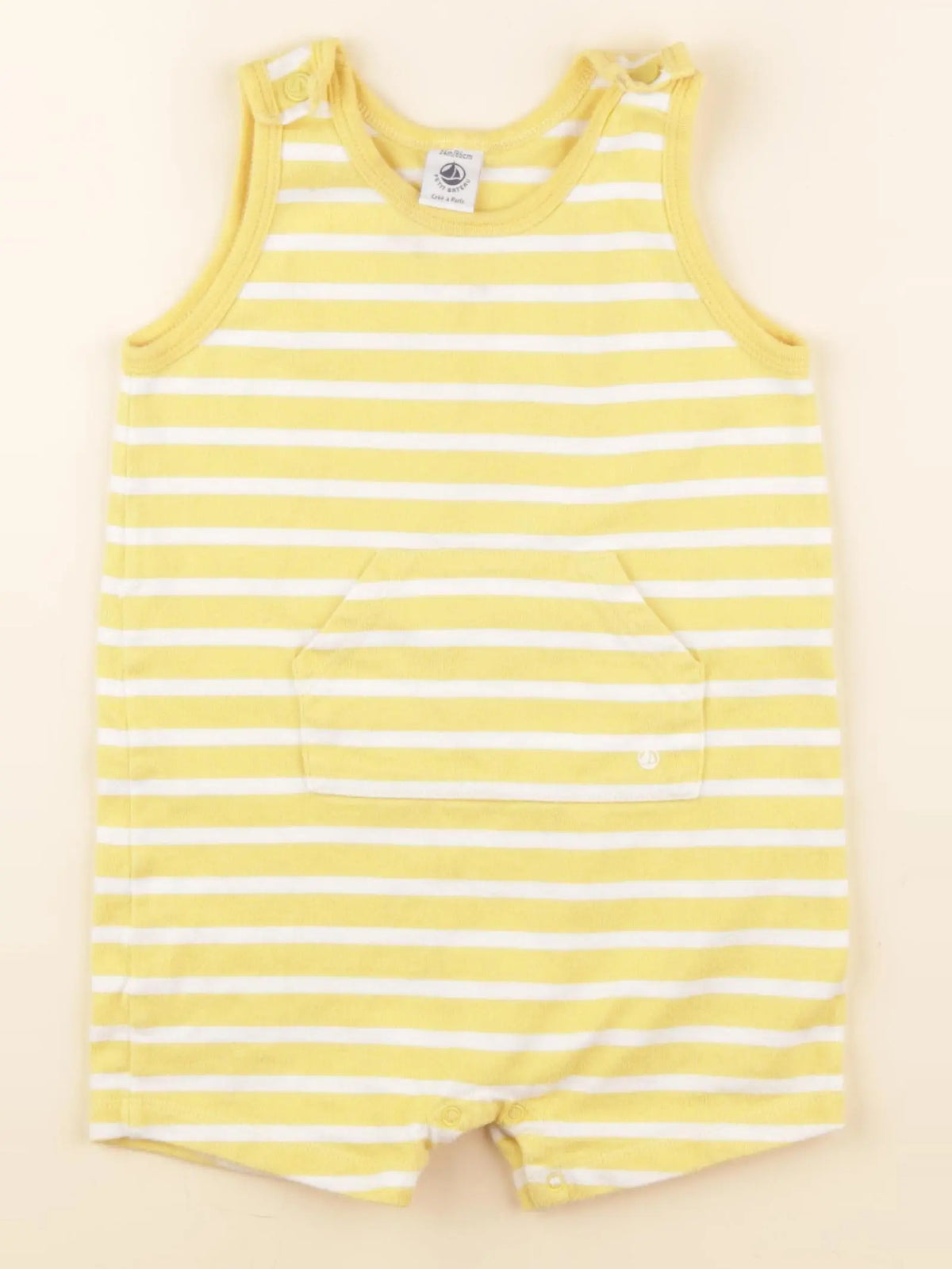 Petit Bateau - combinaison jaune - 24 mois