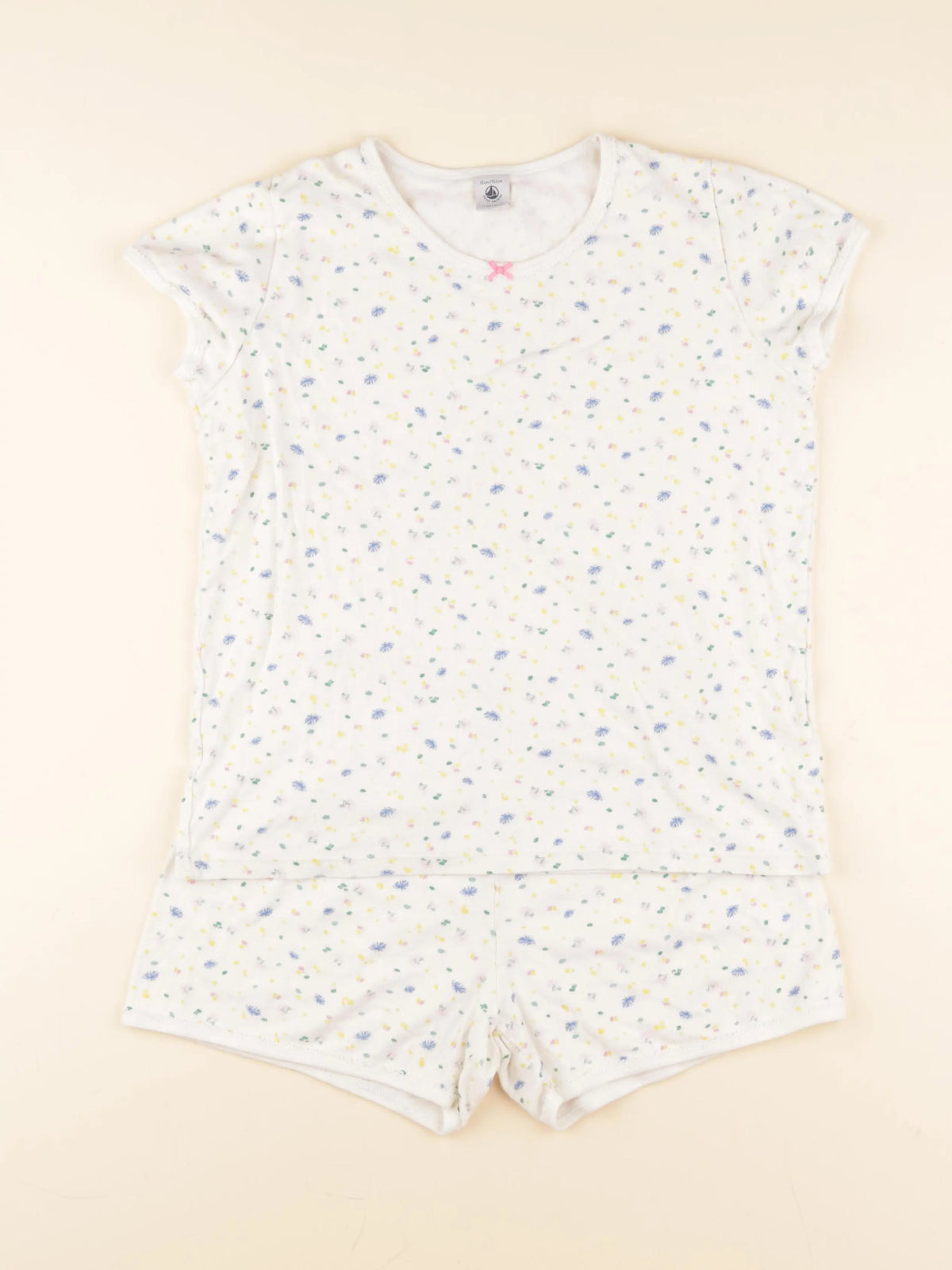 Petit Bateau - pyjama coton blanc - 12 ans