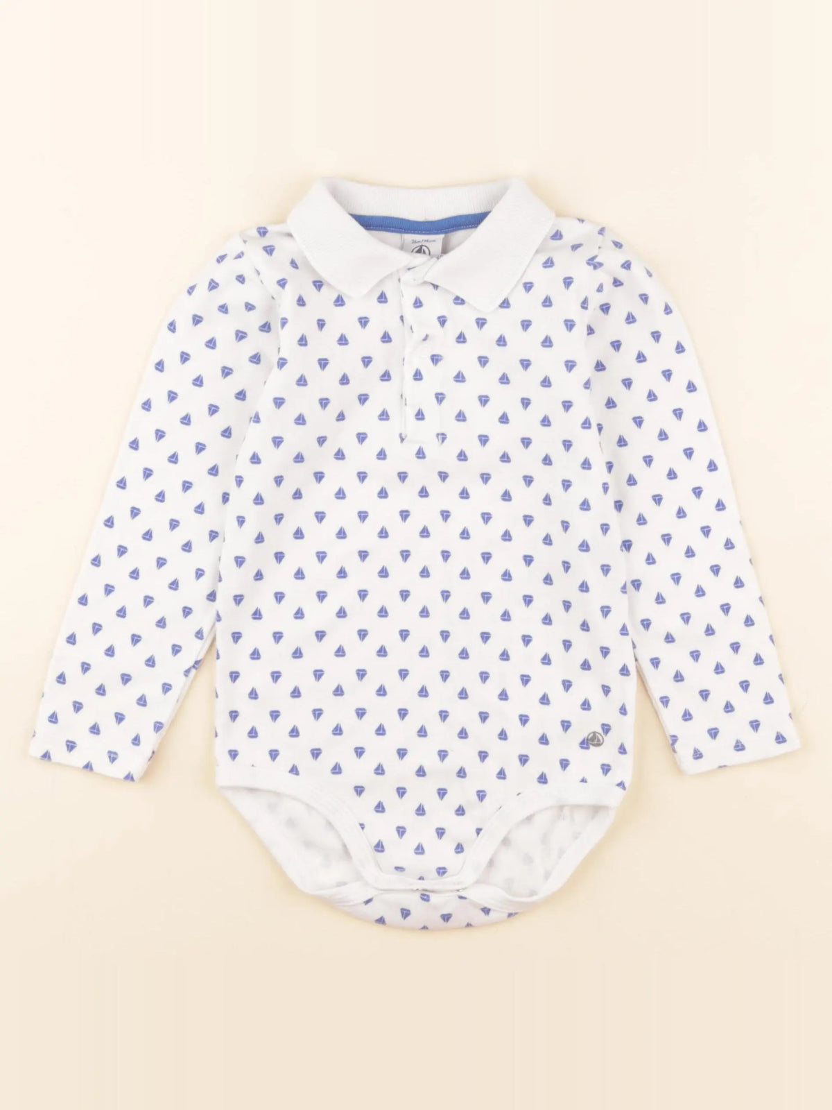 Petit Bateau - body à col blanc - 36 mois