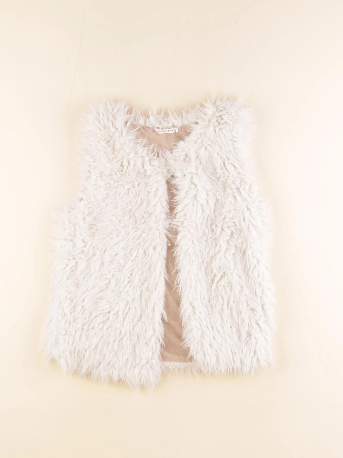 Monoprix - gilet beige - 12 ans
