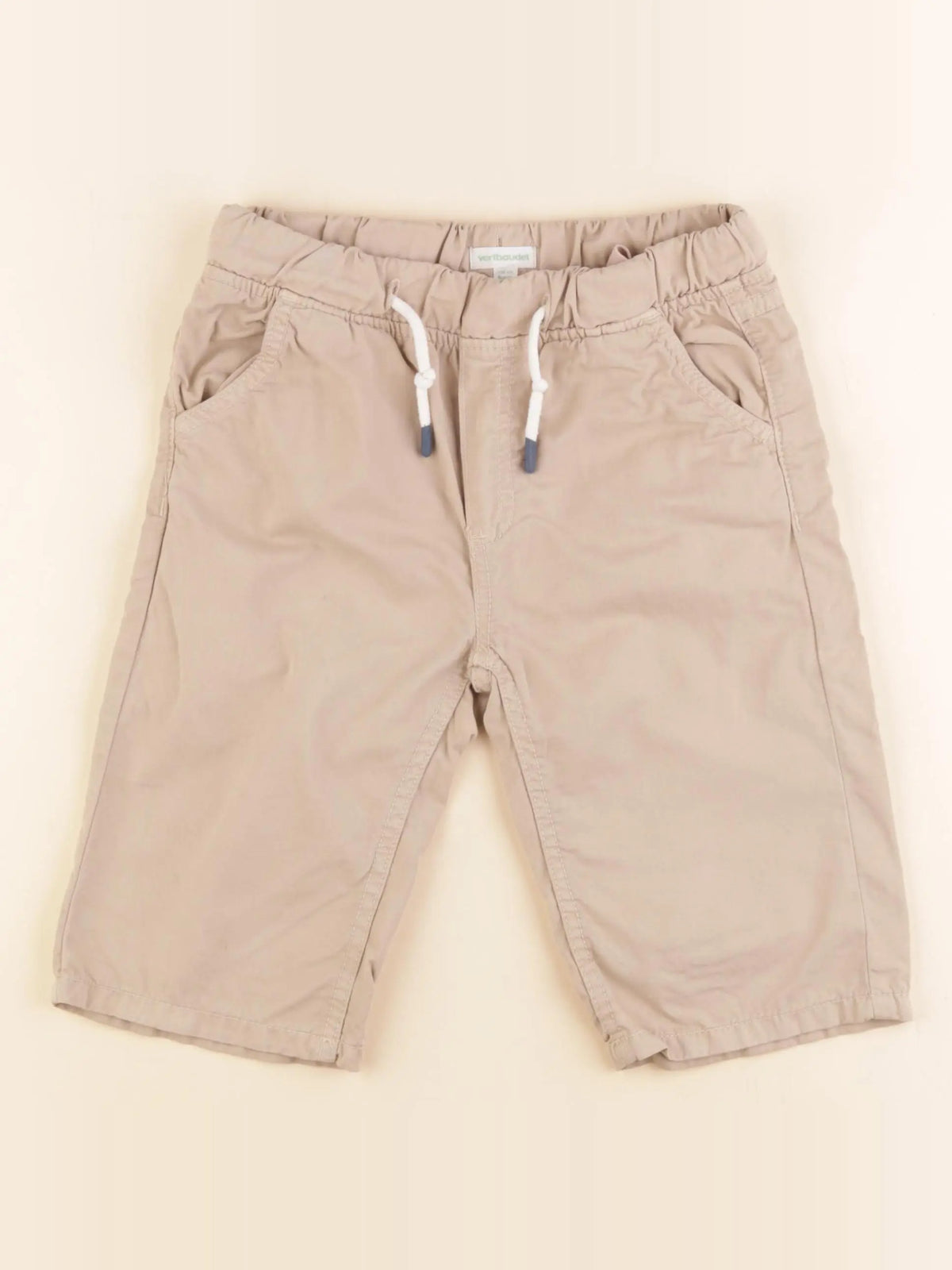 Vertbaudet - short beige - 8 ans