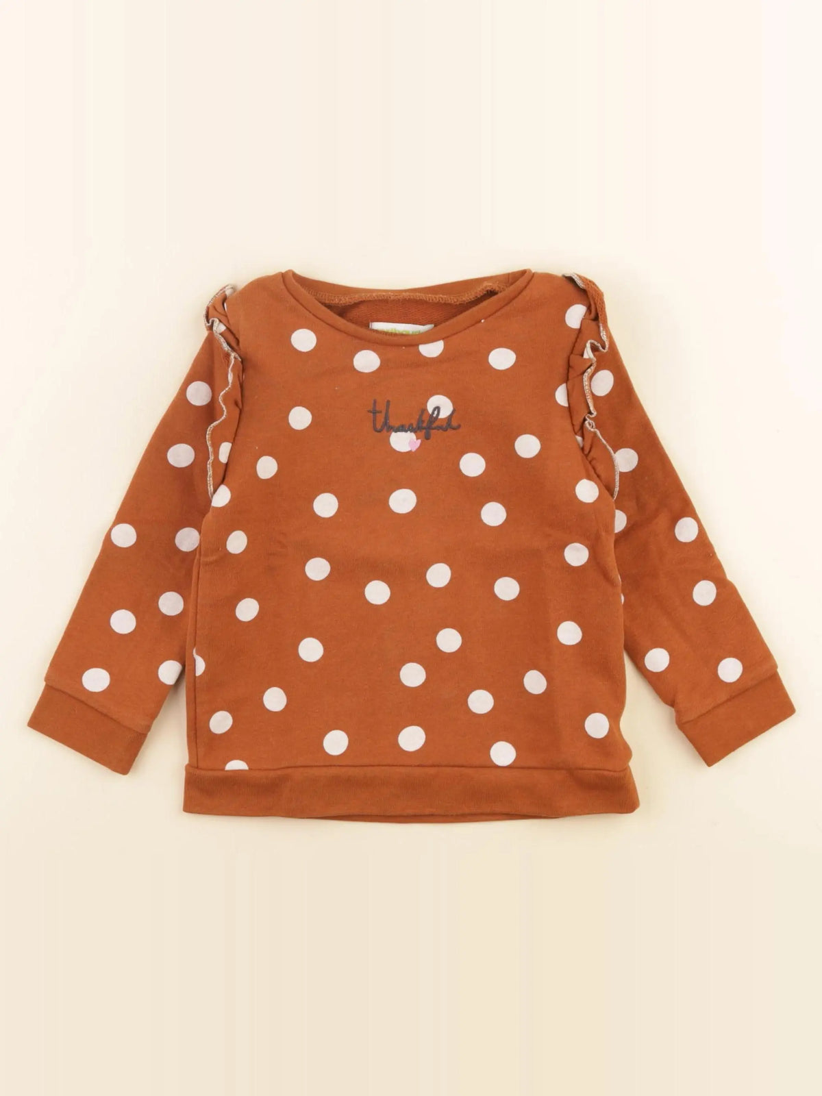 Vertbaudet - sweat marron - 2 ans