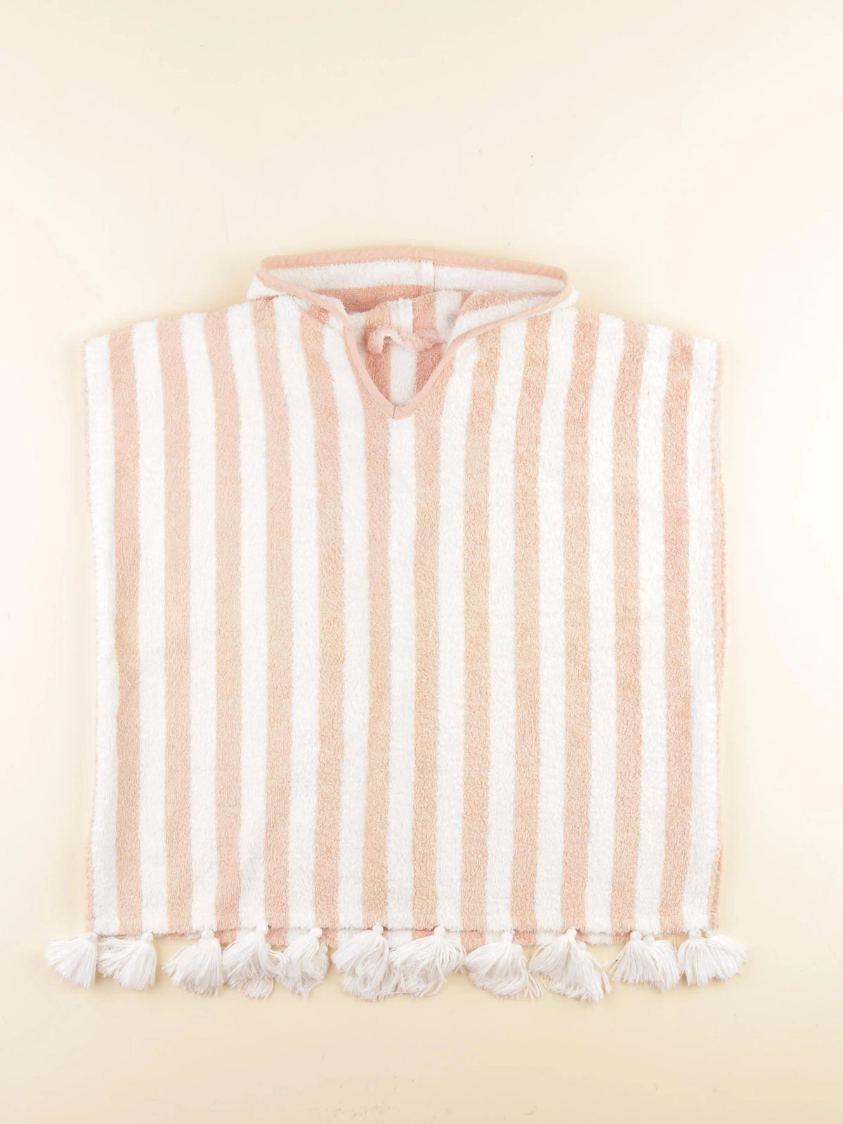 Vertbaudet - cape de bain blanc, rose - 24/36 mois