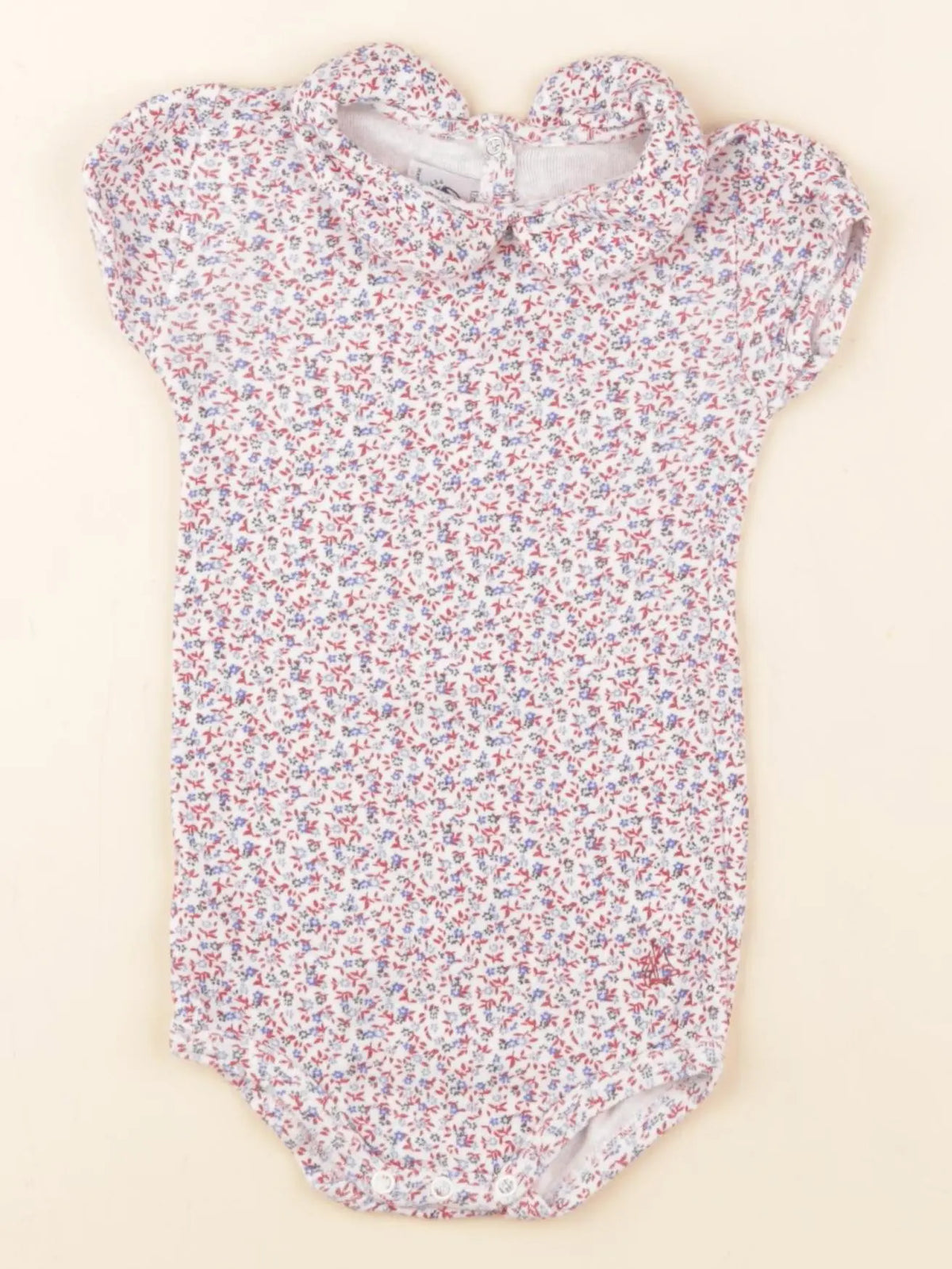 Petit Bateau - body à col multicolore - 12 mois