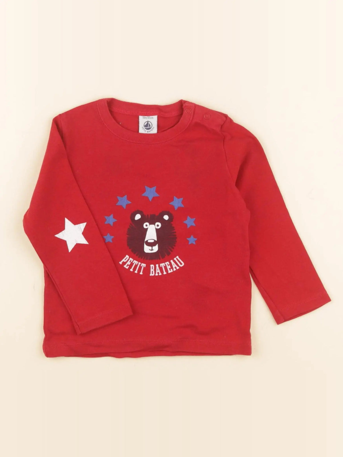 Petit Bateau - maillot de corps rouge - 18 mois