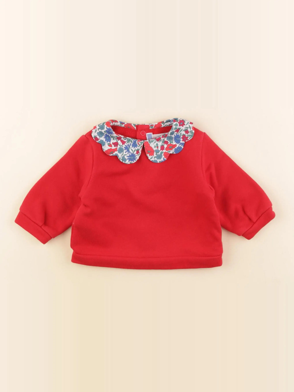Jacadi - sweat bleu, rouge - 6 mois