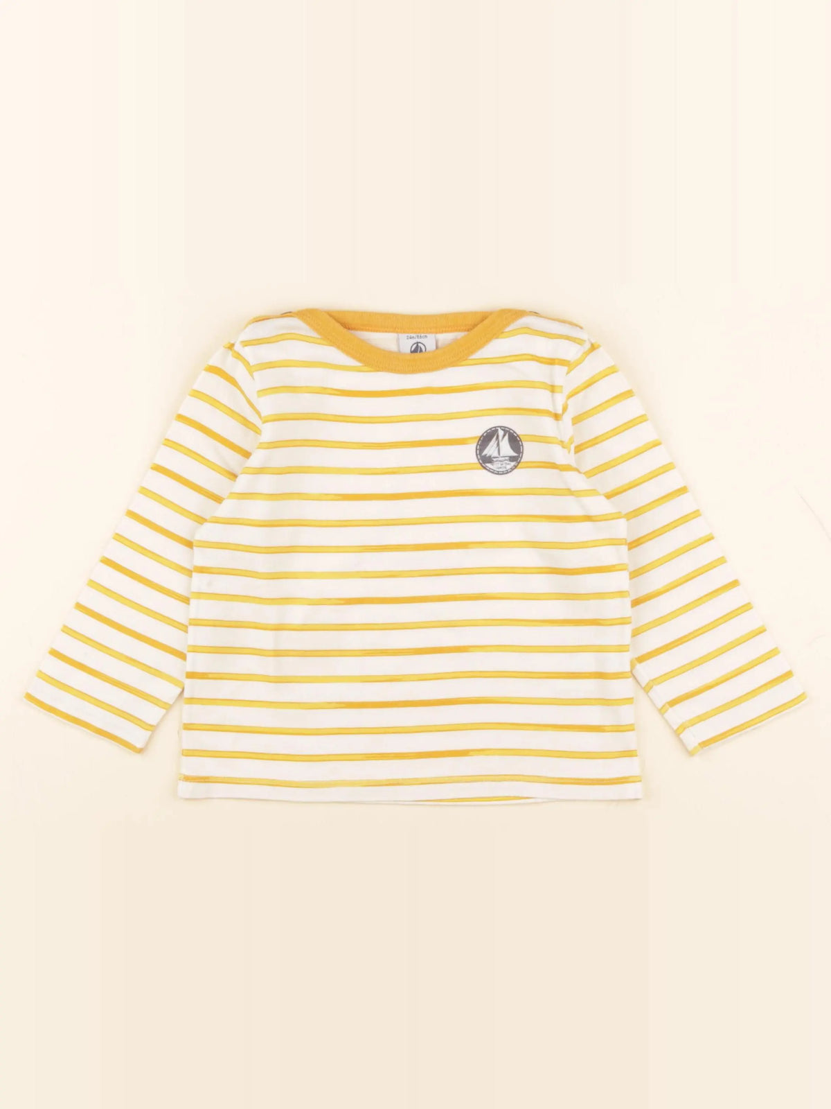 Petit Bateau - tee-shirt jaune - 24 mois