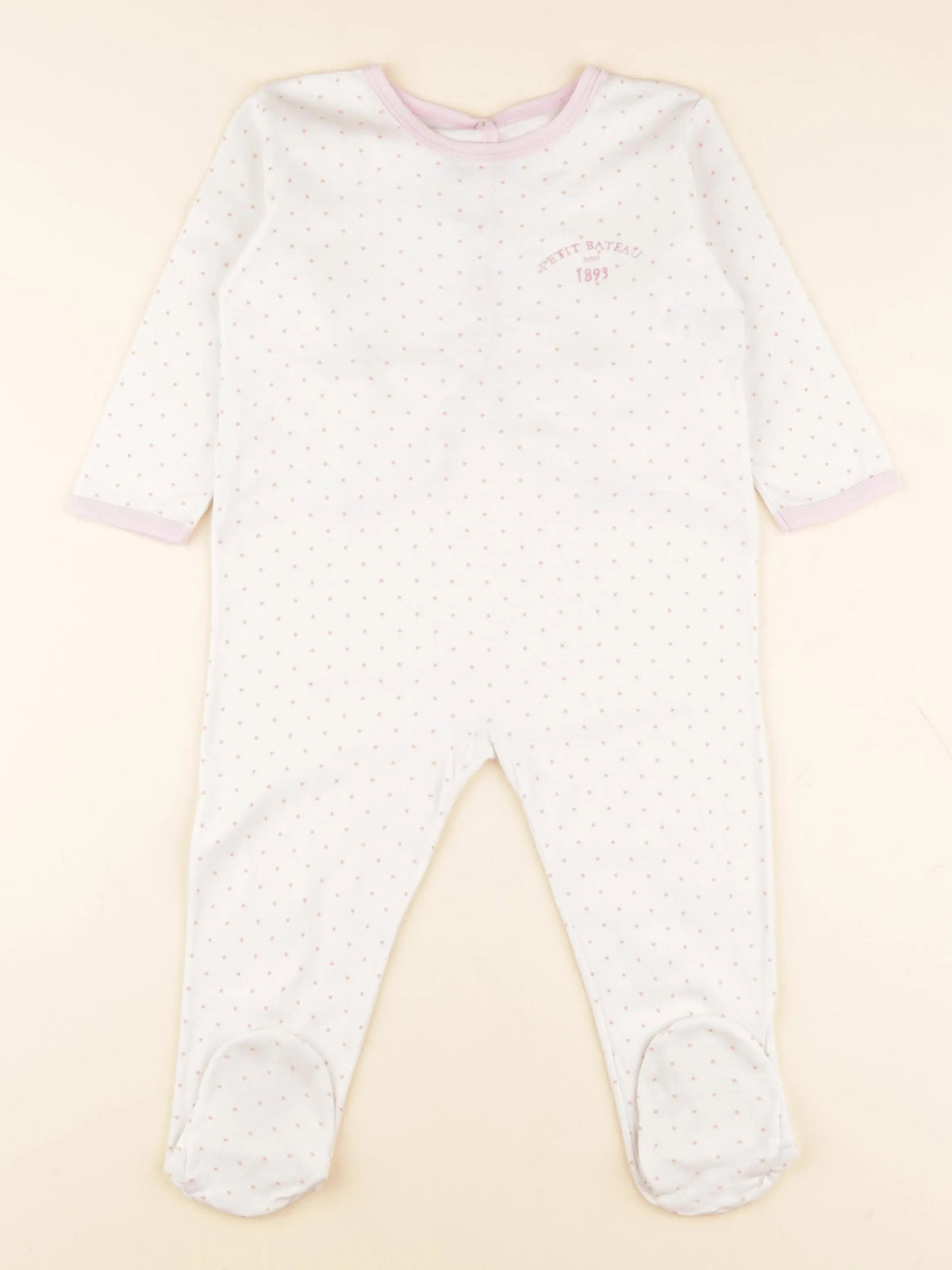 Petit Bateau - pyjama coton blanc - 24 mois