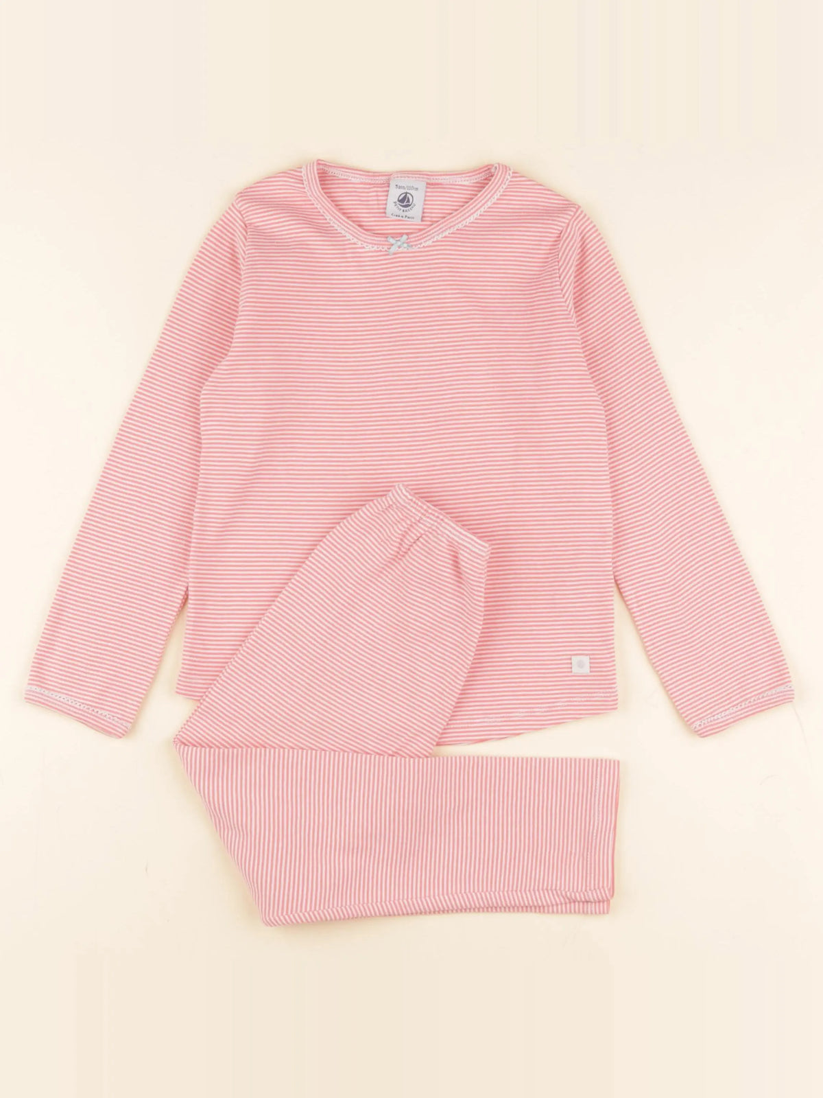 Petit Bateau - pyjama coton rose - 5 ans