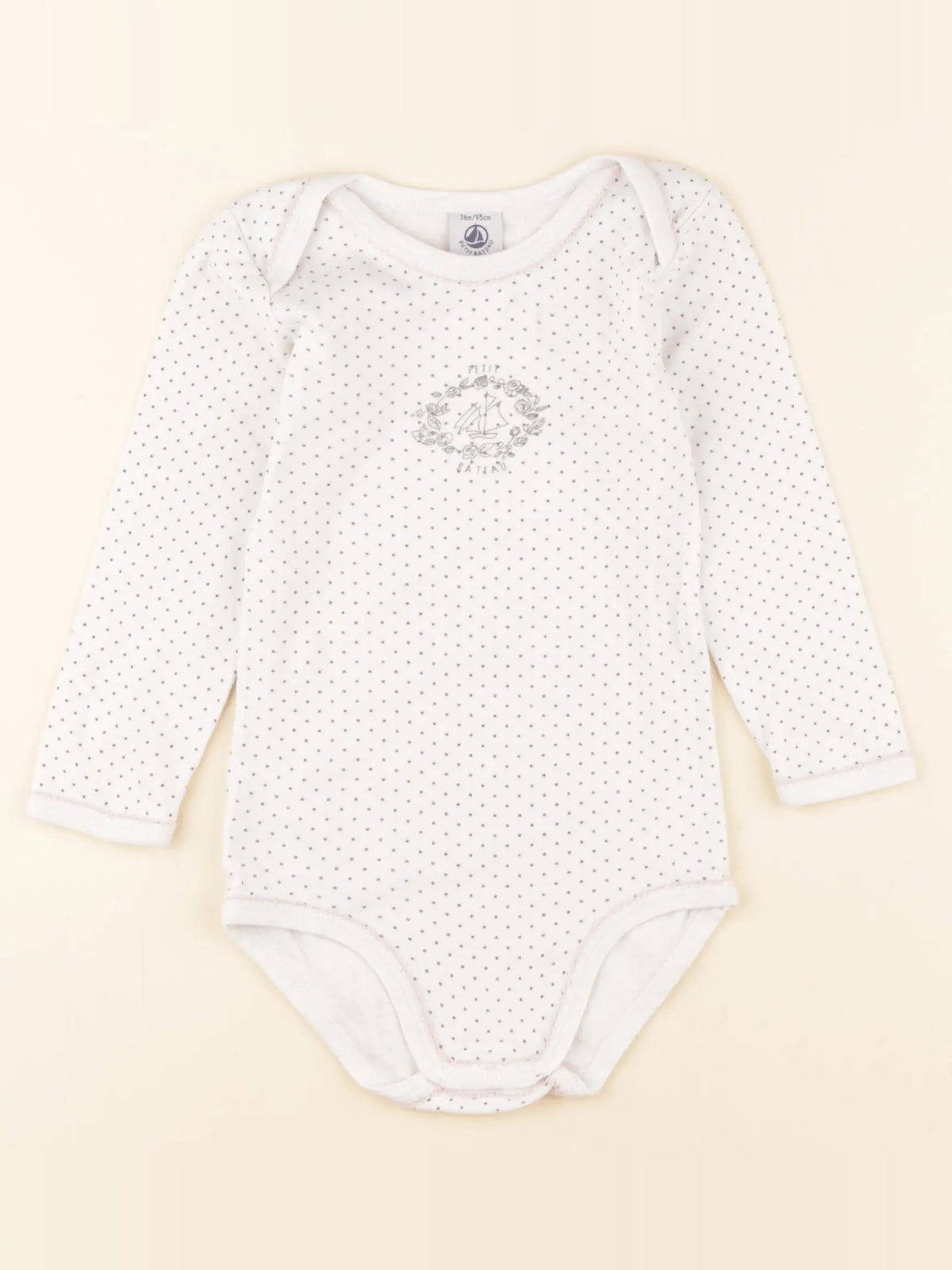 Petit Bateau - body blanc - 36 mois