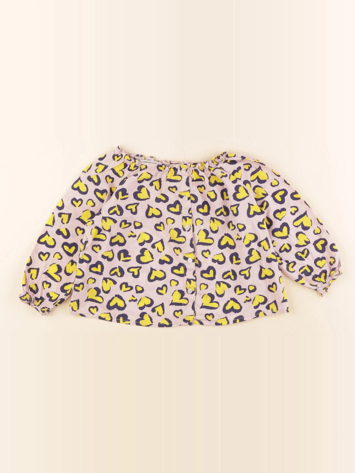 Bonton - blouse rose, jaune - 2 ans