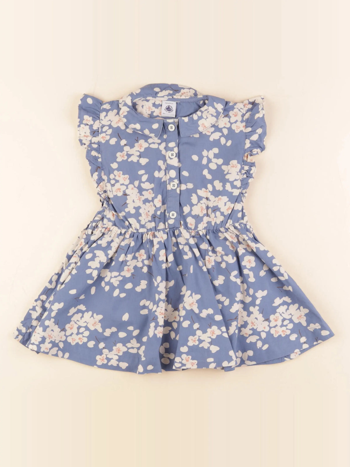 Petit Bateau - robe bleu - 3 ans