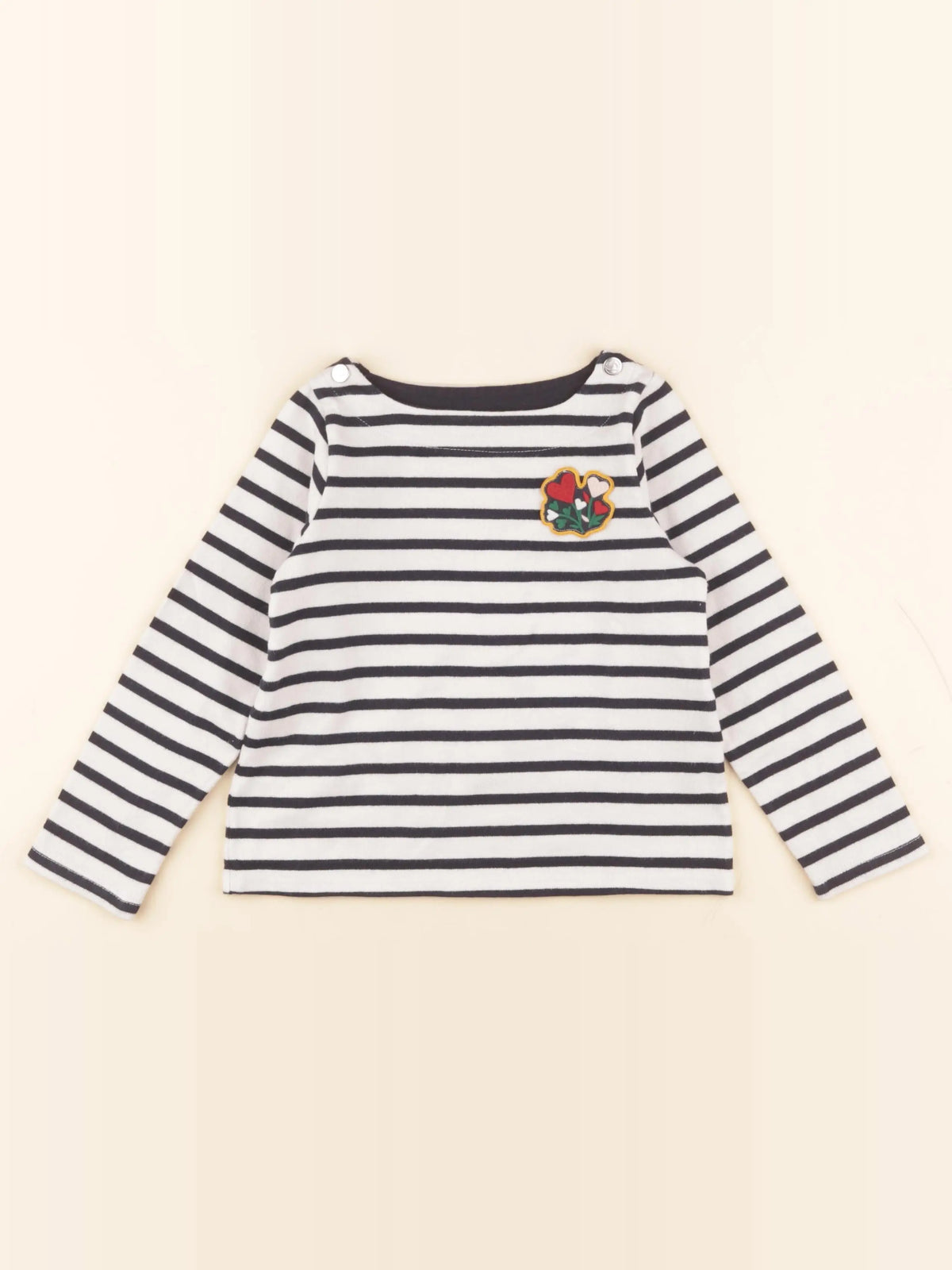 Petit Bateau - tee-shirt blanc, bleu - 5 ans