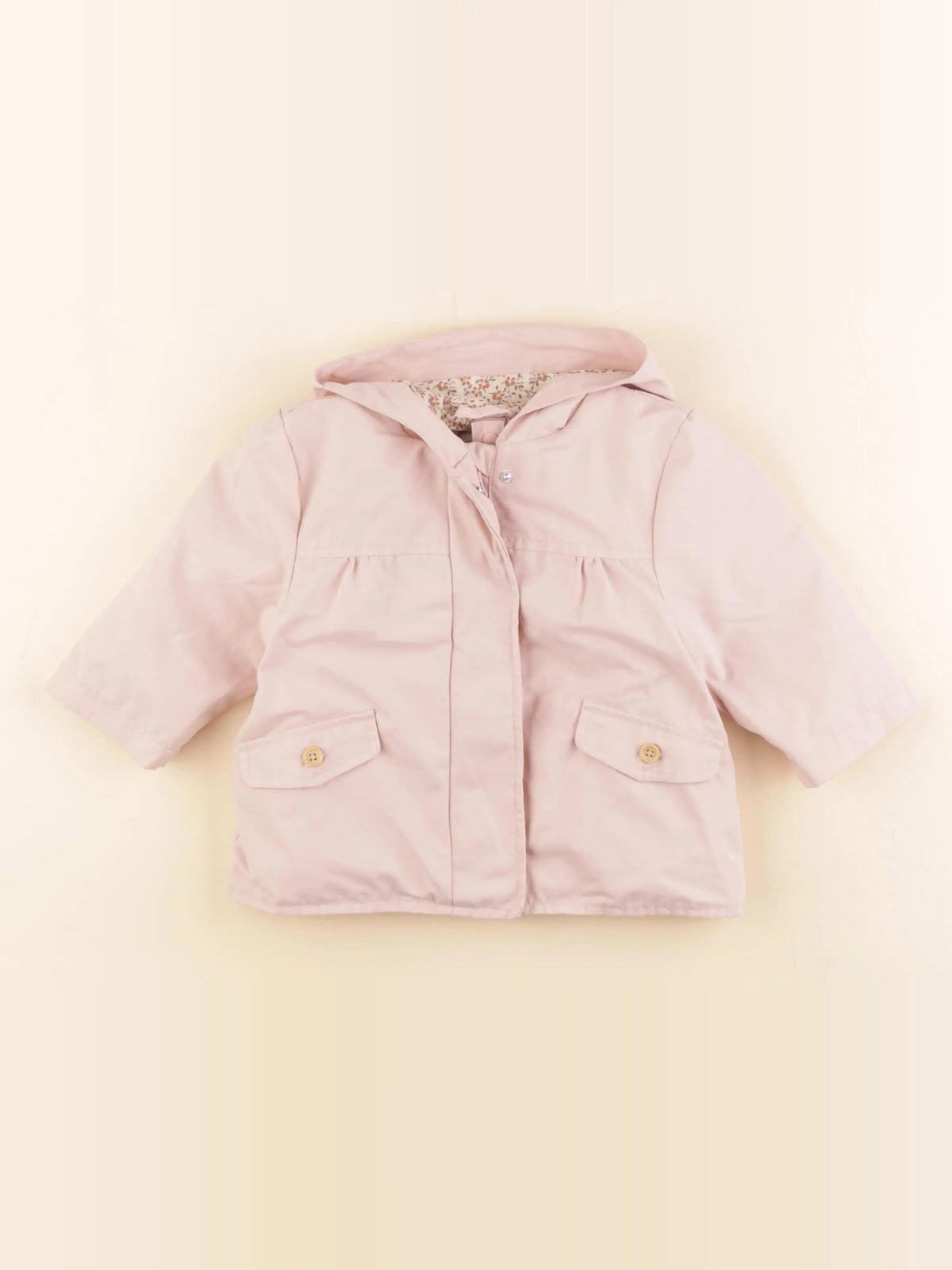 Vertbaudet - veste doublure amovible rose - 9 mois