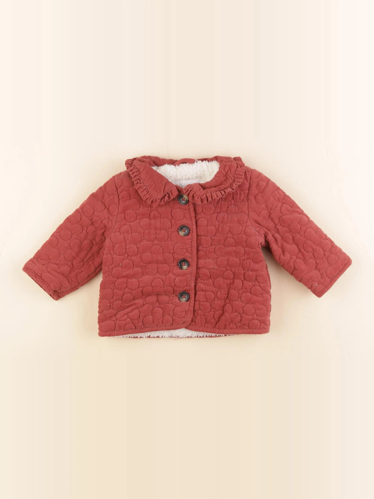 Vertbaudet - veste doublé rouge - 6 mois