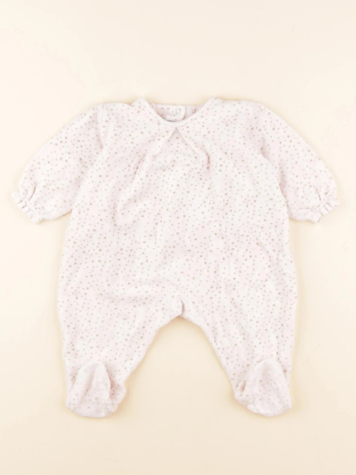 Petit Bateau - pyjama velours rose - 6 mois
