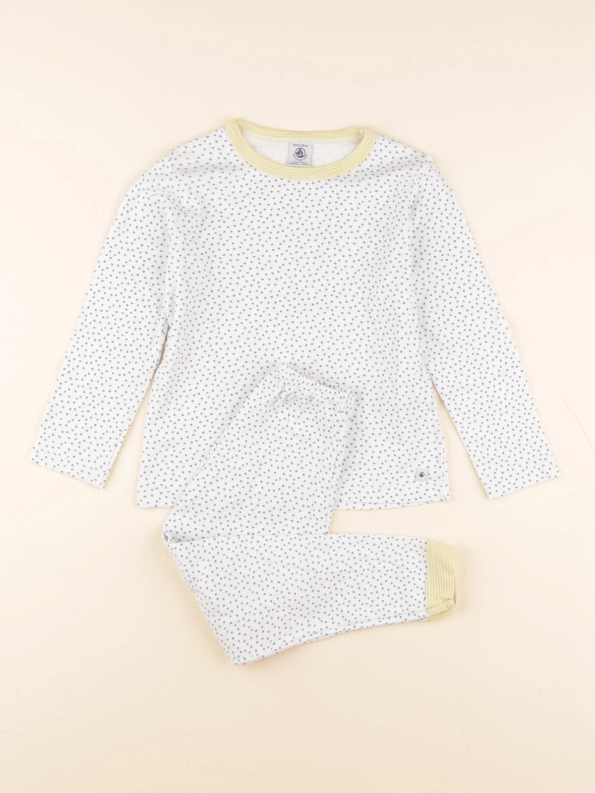 Petit Bateau - pyjama coton blanc - 6 ans