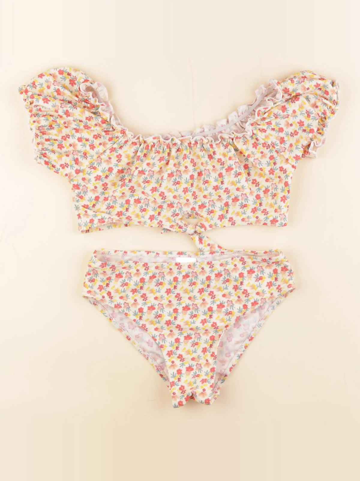 Vertbaudet - maillot de bain beige - 10 ans