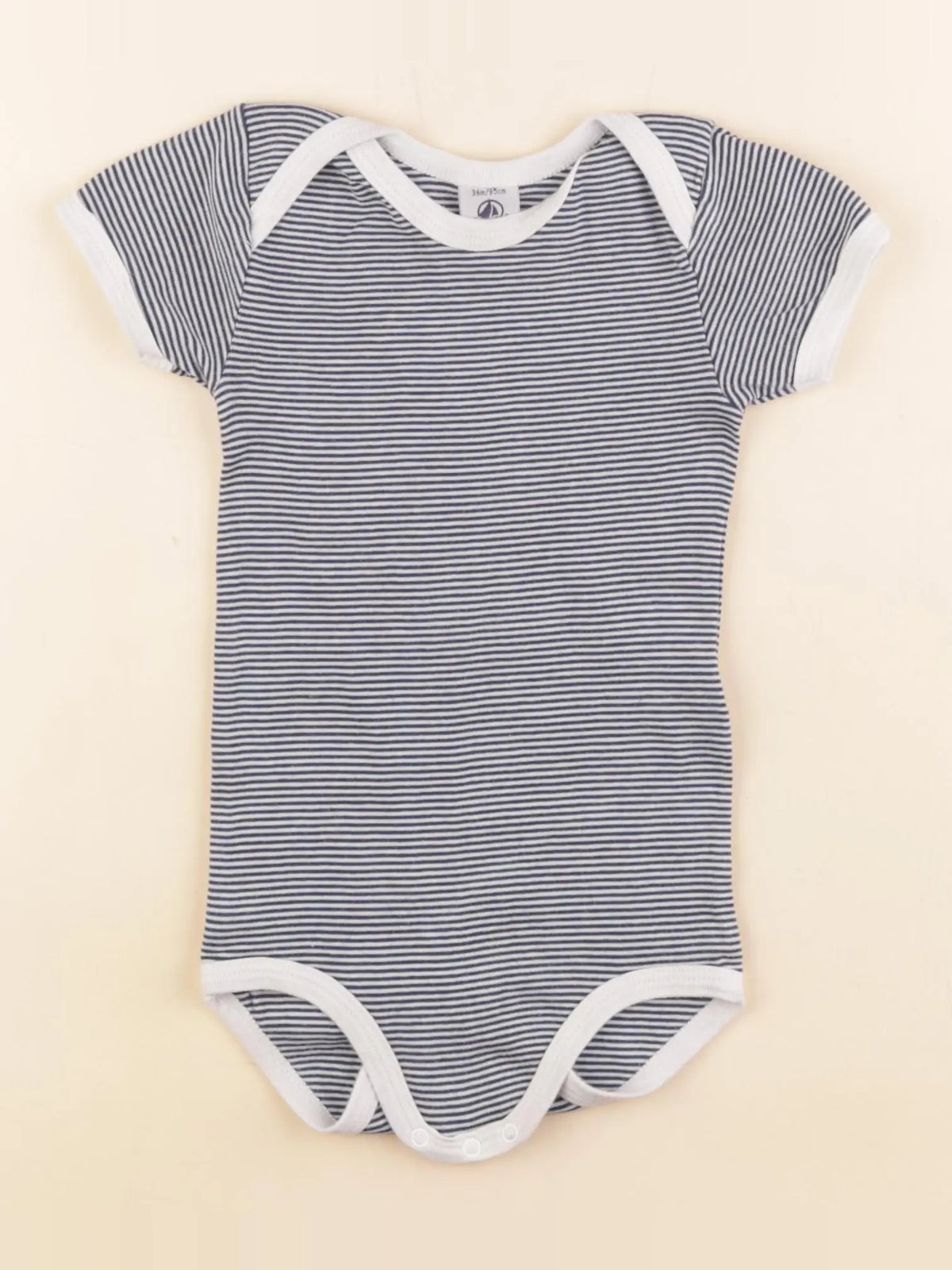Petit Bateau - body bleu - 36 mois