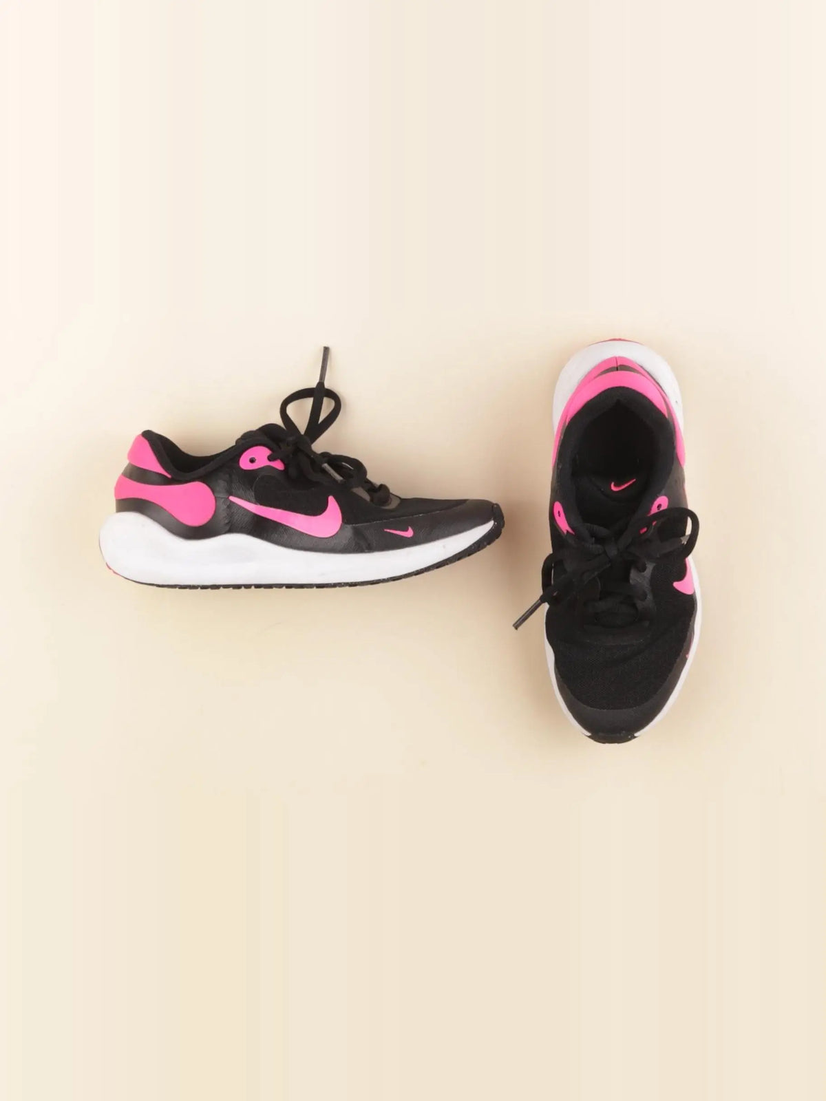 Nike - tennis à scratch/ lacets noir, rose - pointure 32