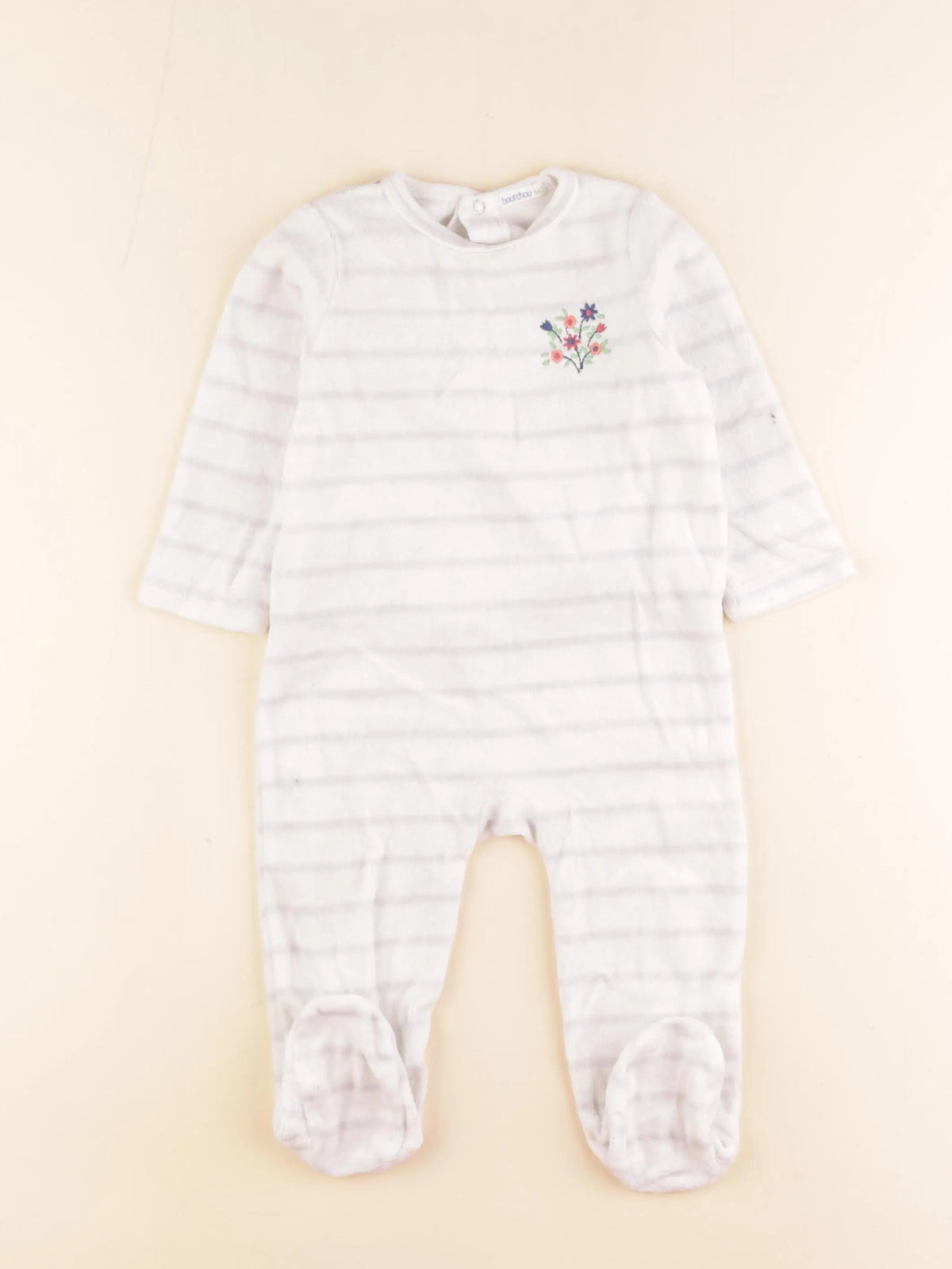 Boutchou - pyjama velours gris - 12 mois