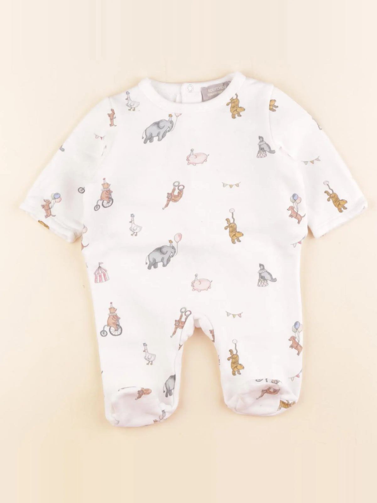 Boutchou - pyjama coton blanc - 1 mois