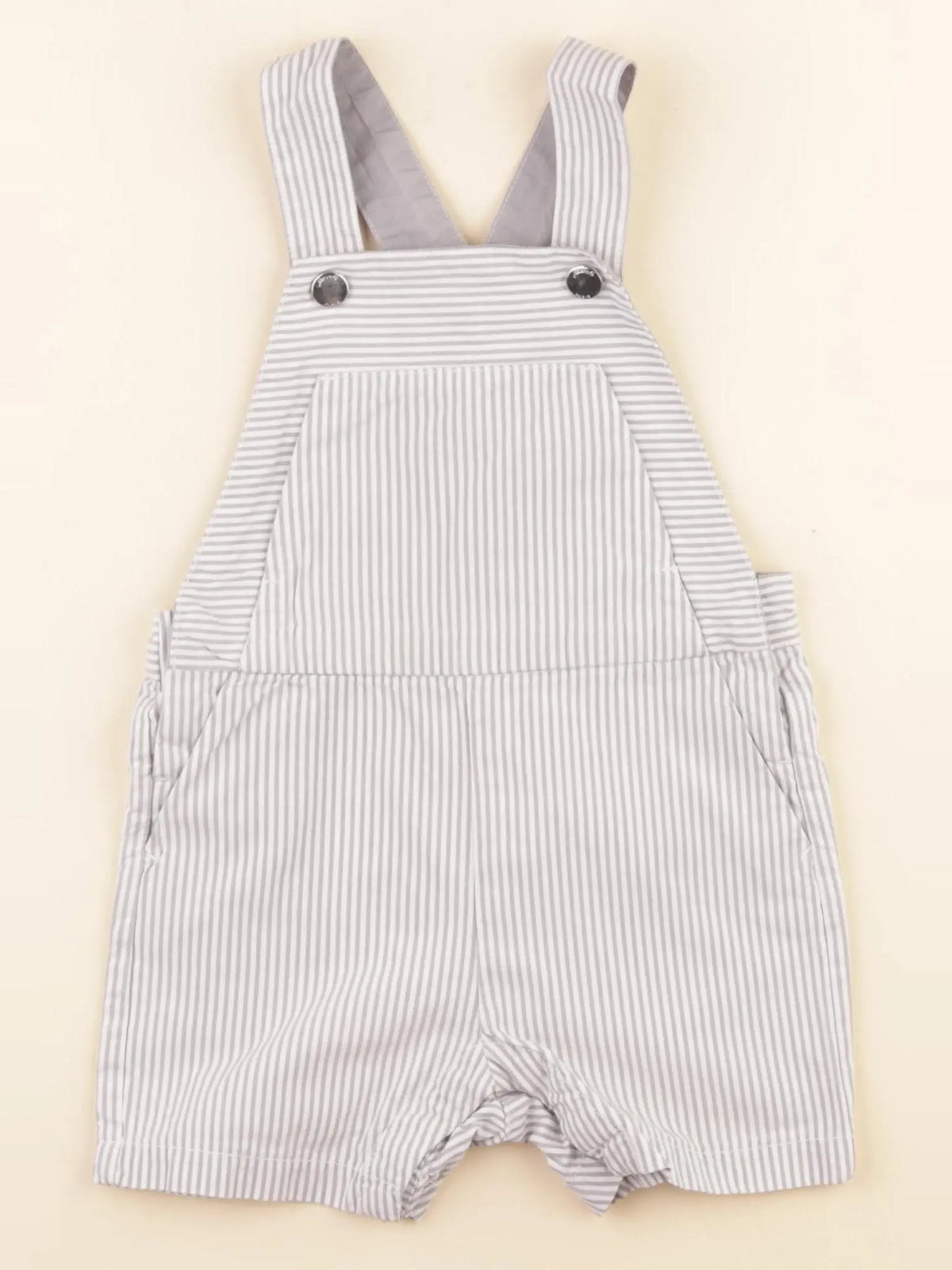 Jacadi - salopette blanc, gris - 2 ans