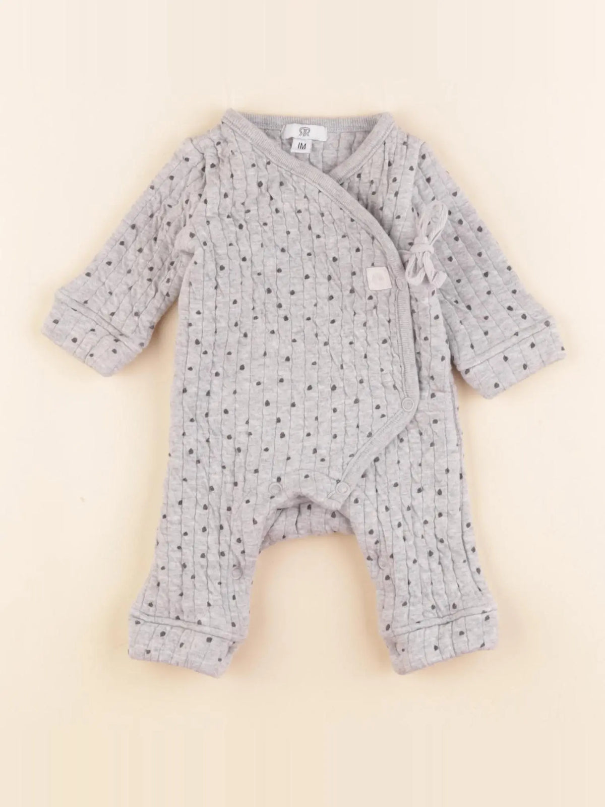 La Redoute - combinaison gris - 1 mois
