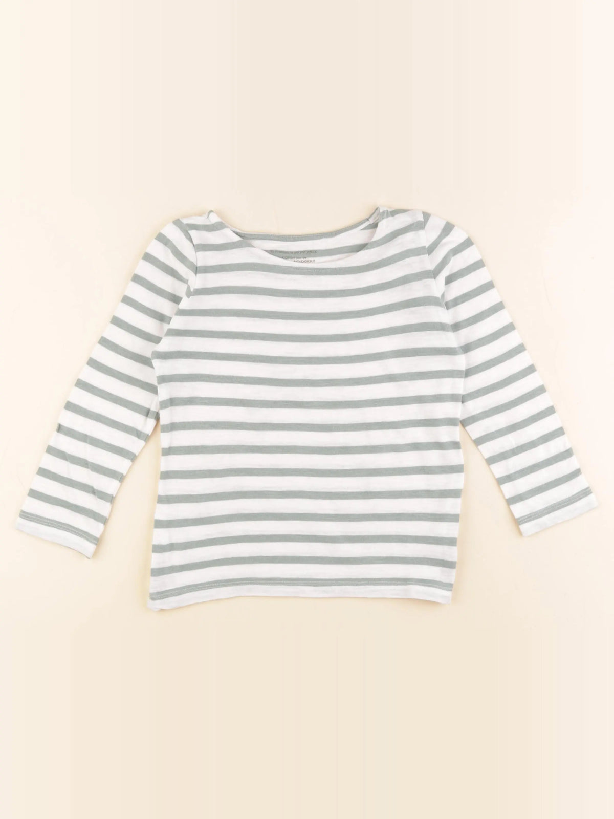 Monoprix - tee-shirt blanc, vert - 4 ans