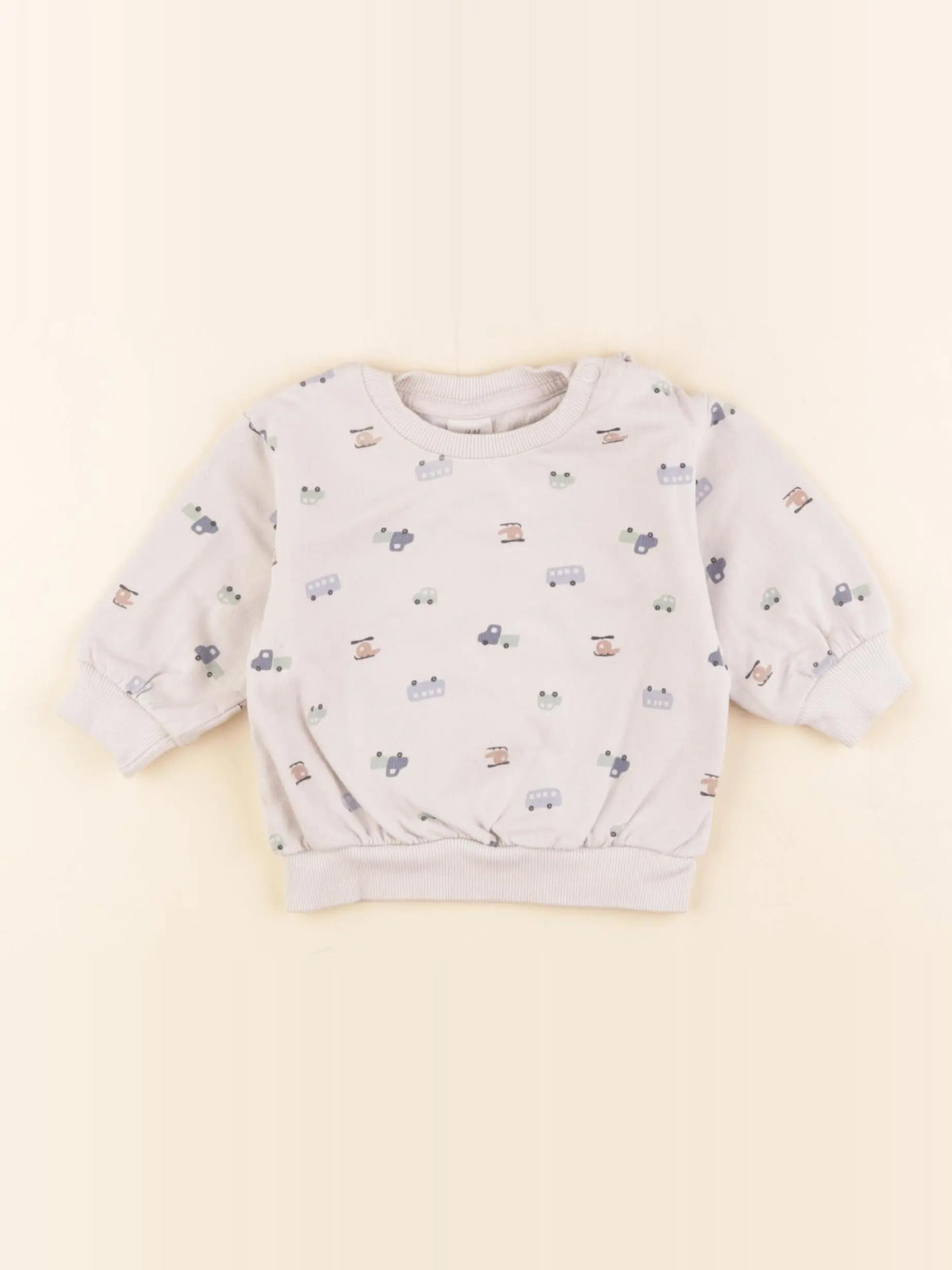 H&M - sweat beige - 2/4 mois