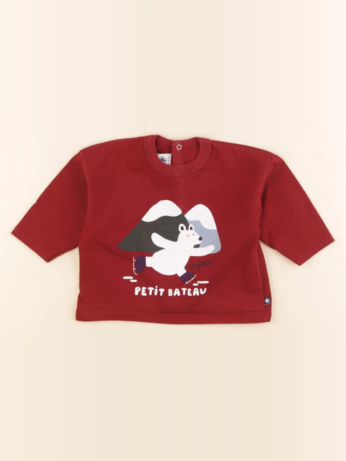 Petit Bateau - tee-shirt rouge - 6 mois