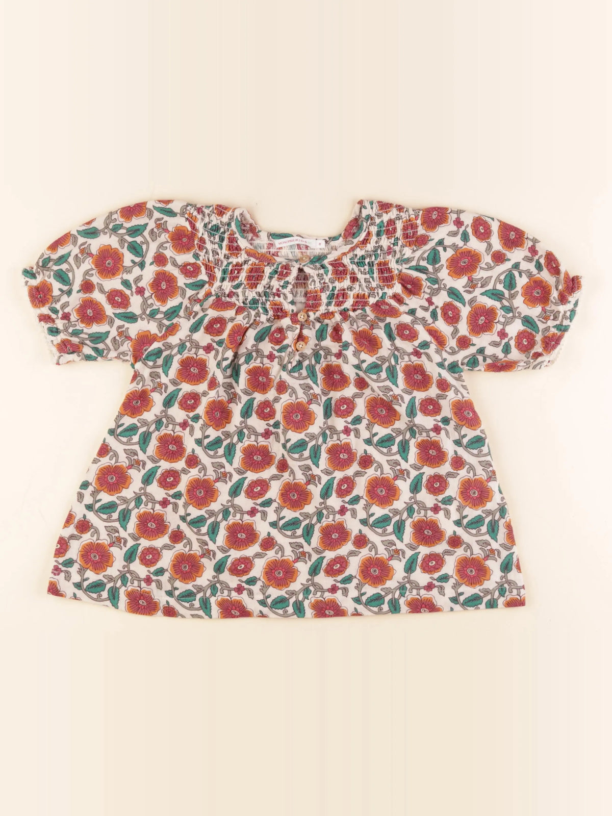 Monoprix - blouse beige - 8 ans