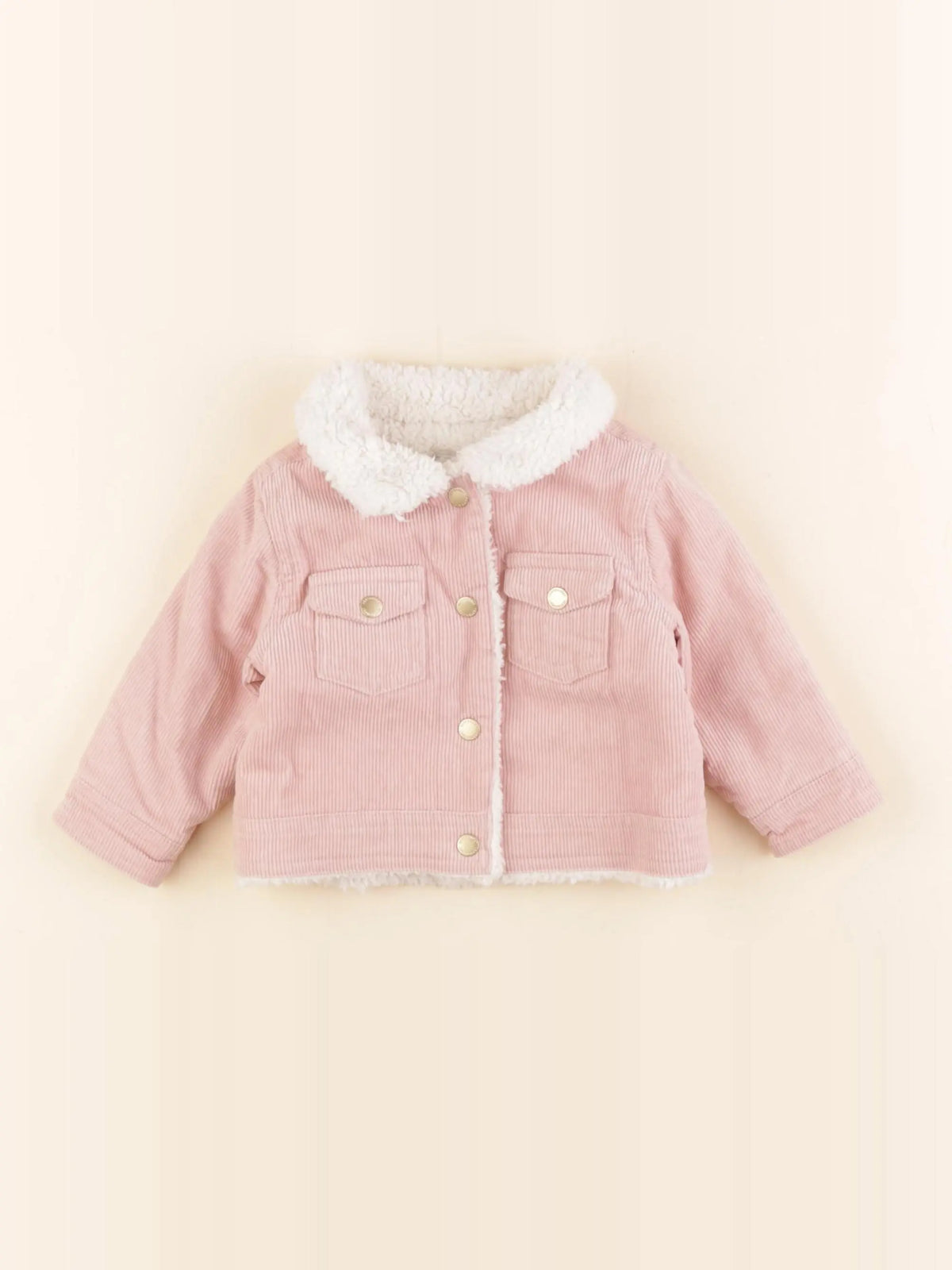 Vertbaudet - veste doublé rose - 6 mois