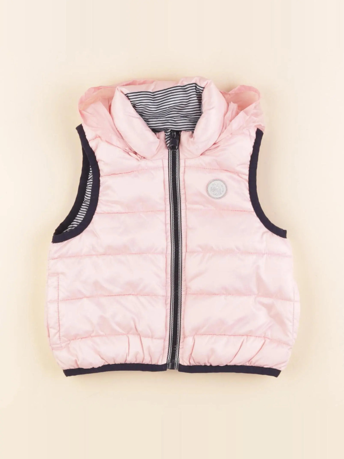 Petit Bateau - doudoune rose, bleu - 6 mois