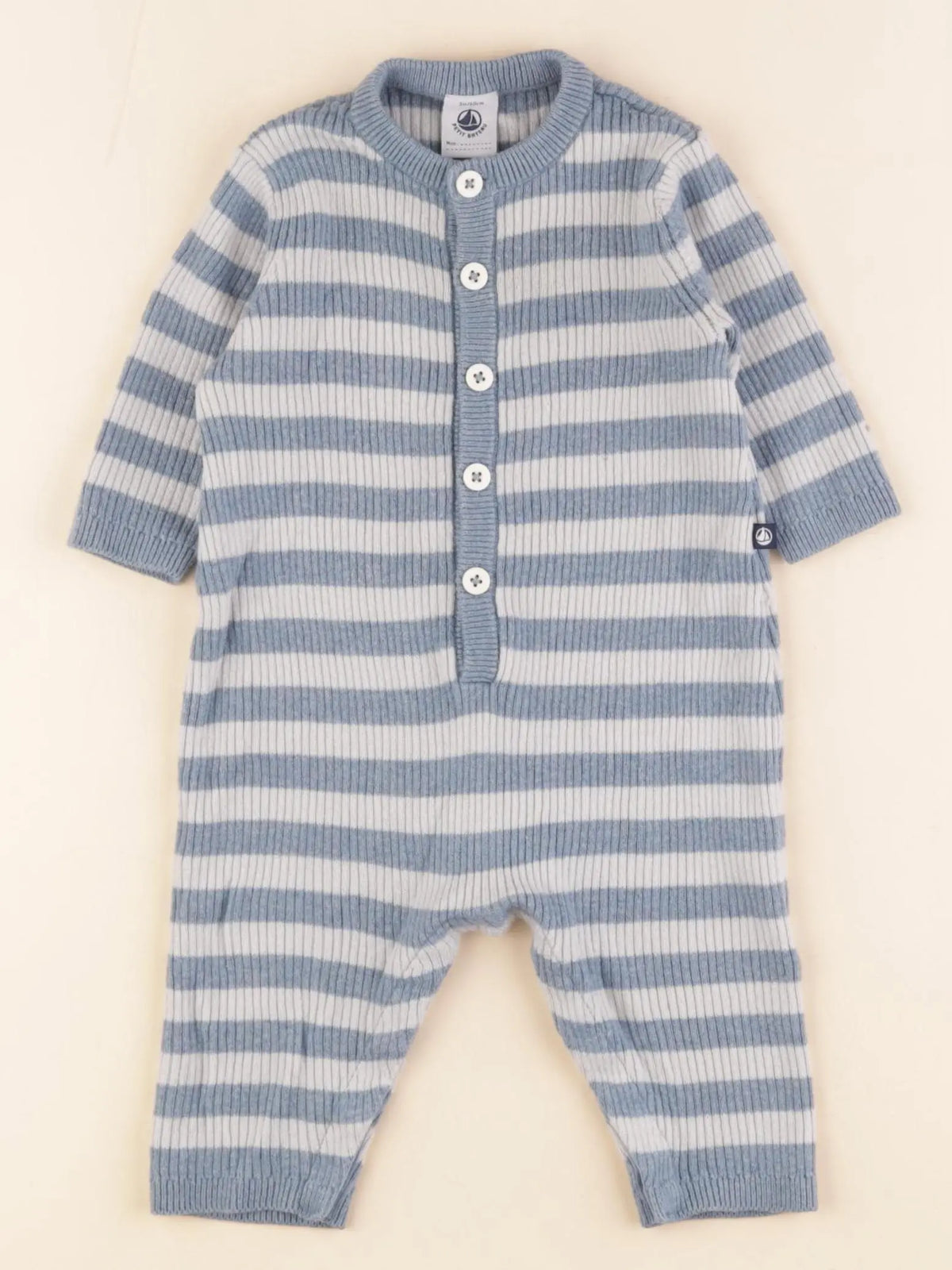 Petit Bateau - combinaison bleu - 3 mois