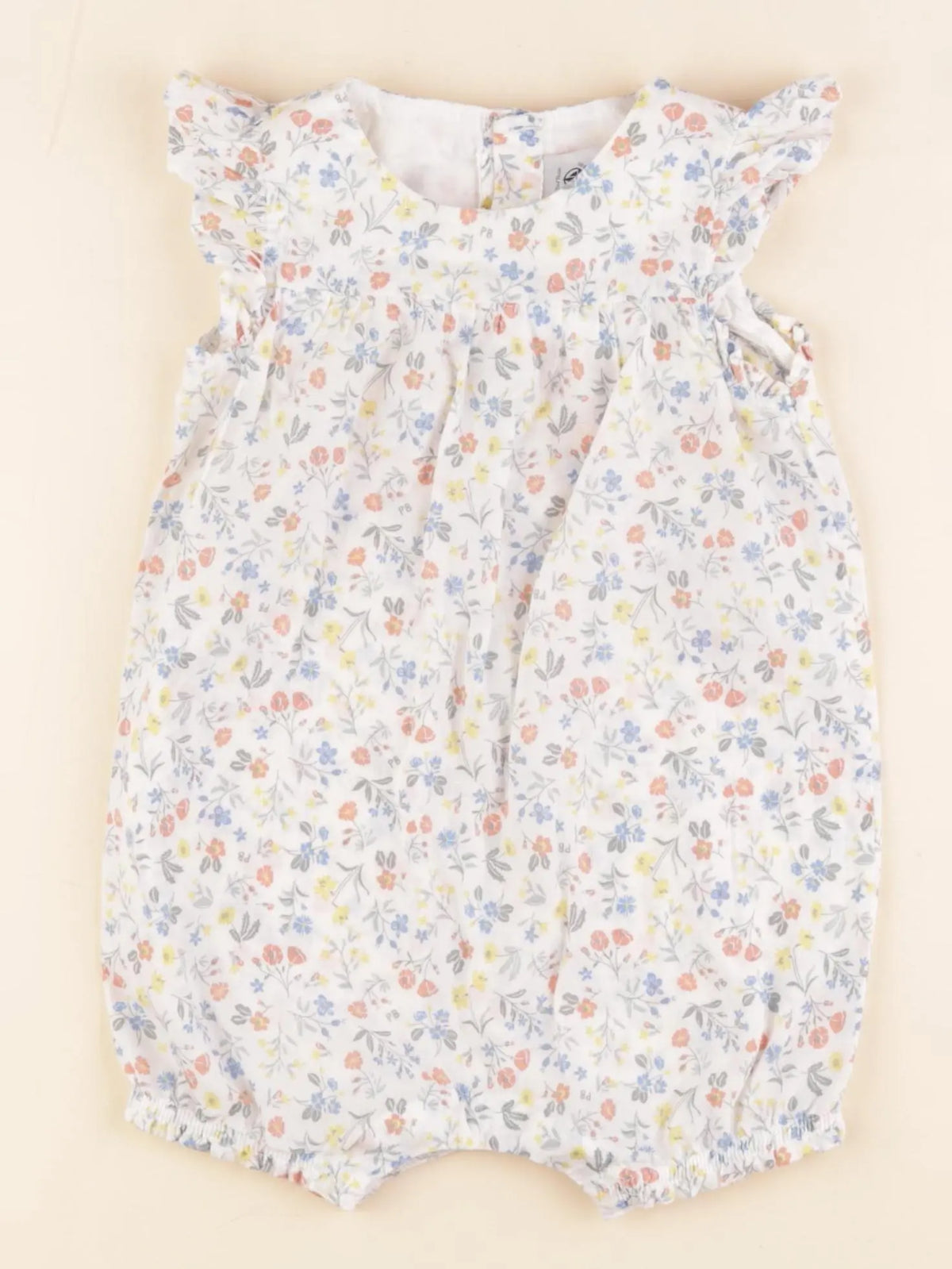 Petit Bateau - combinaison blanc, multicolore - 12 mois