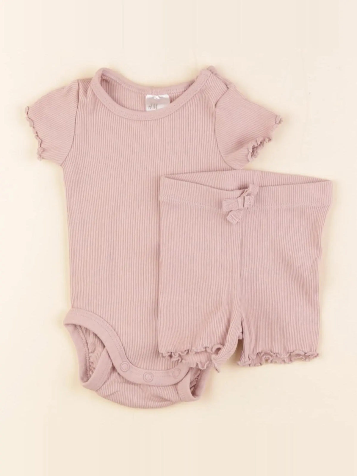 H&M - ensemble rose - 0/1 mois