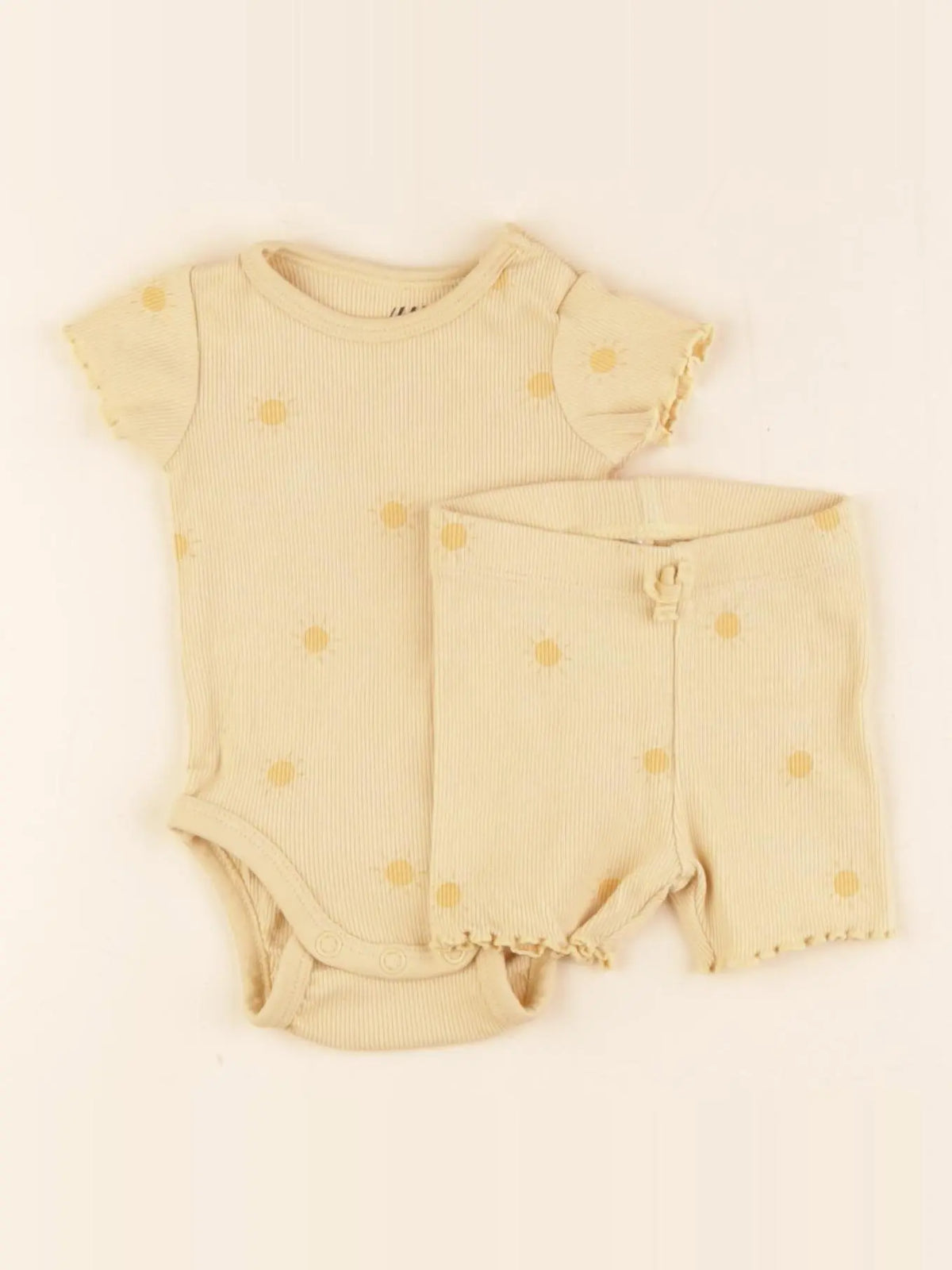 H&M - ensemble jaune - 0/1 mois