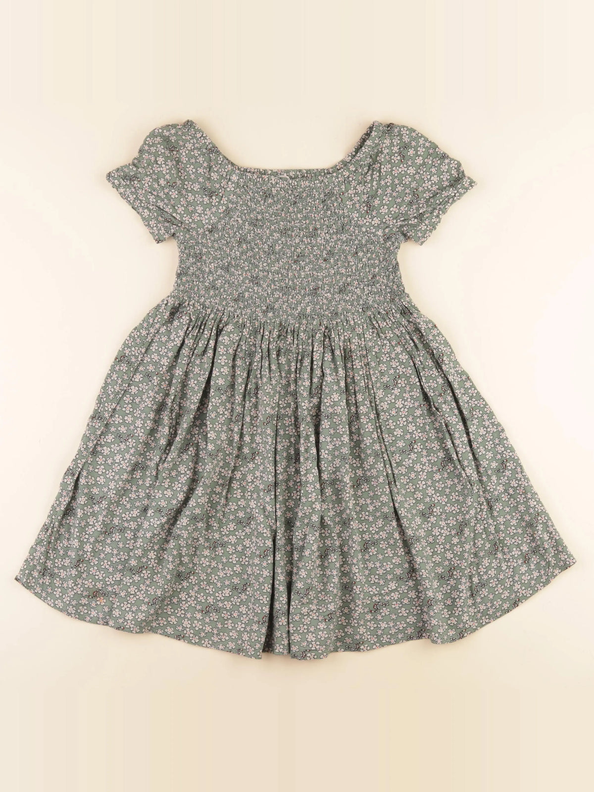Monoprix - robe vert - 5 ans