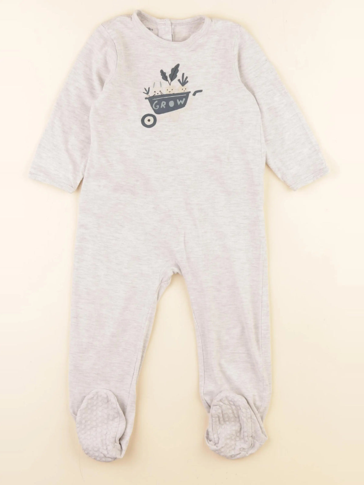 Vertbaudet - pyjama coton gris - 24 mois