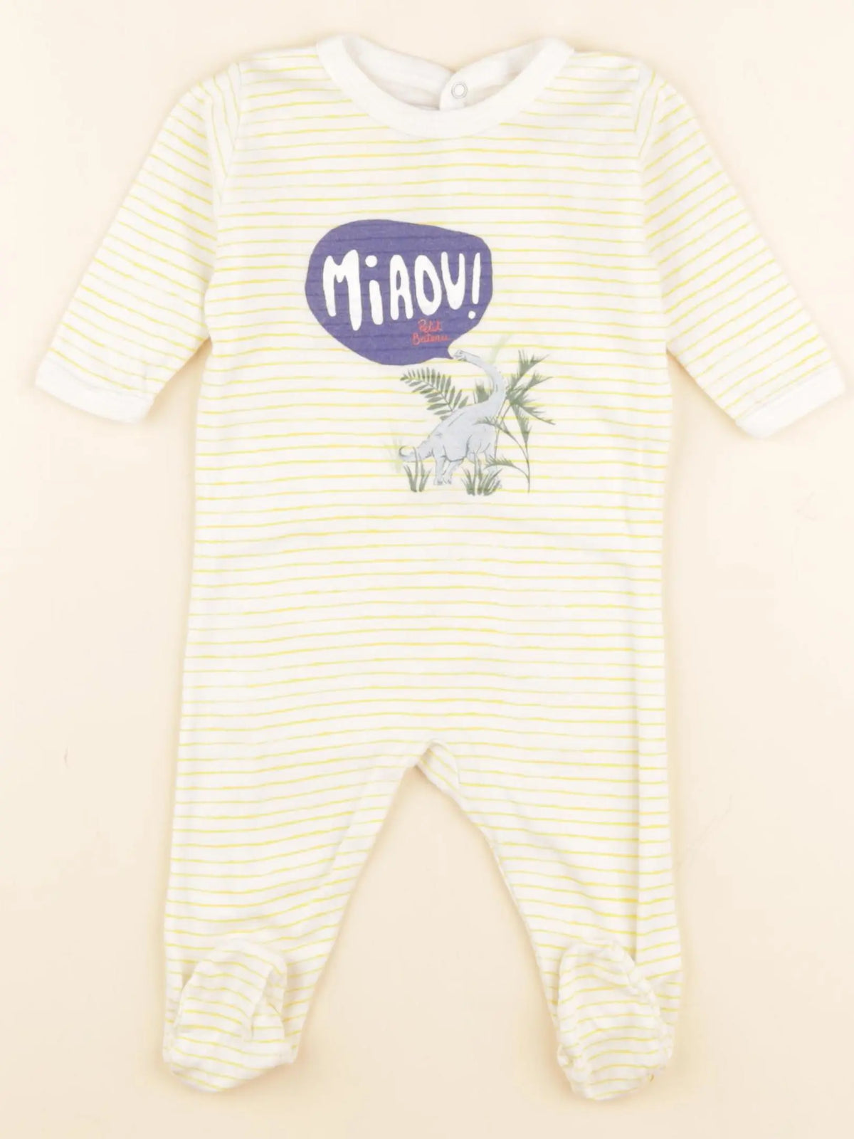 Petit Bateau - pyjama coton jaune - 3 mois