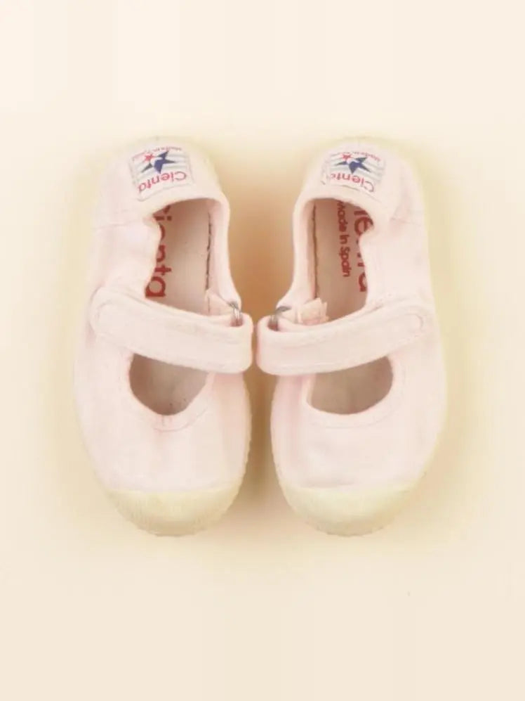 Cienta - tennis à scratch/ lacets rose - pointure 22