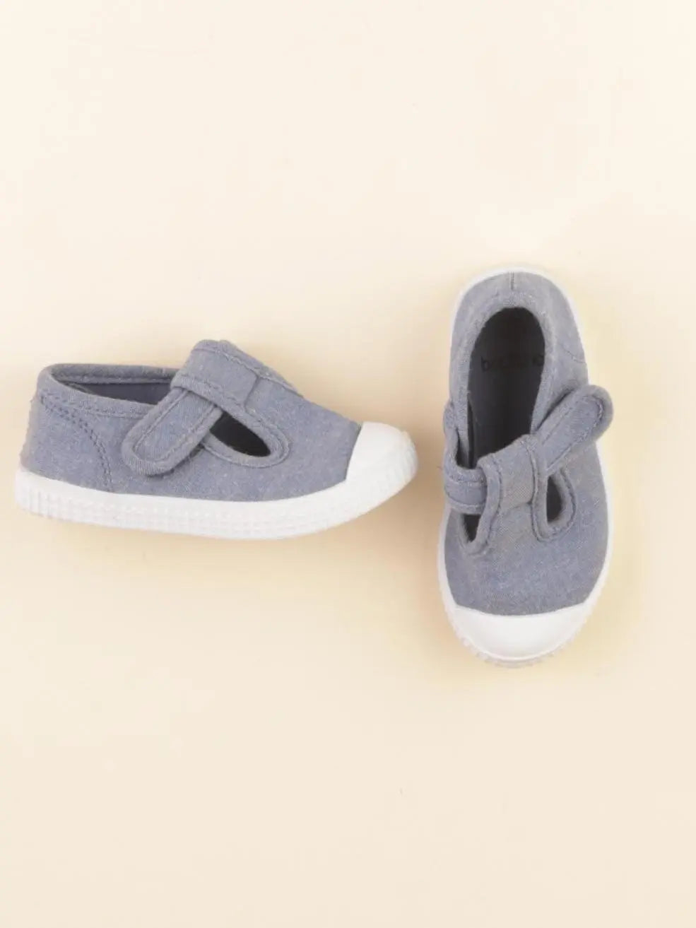 Boutchou - tennis à scratch/ lacets bleu - pointure 21